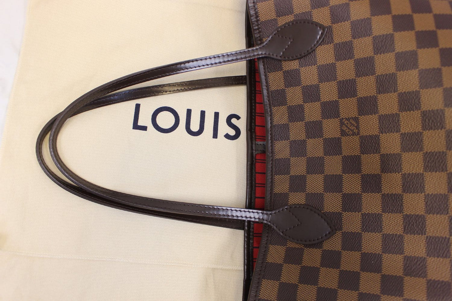 LOUIS VUITTON Damier Ebene Neverfull MM Shoulder Bag