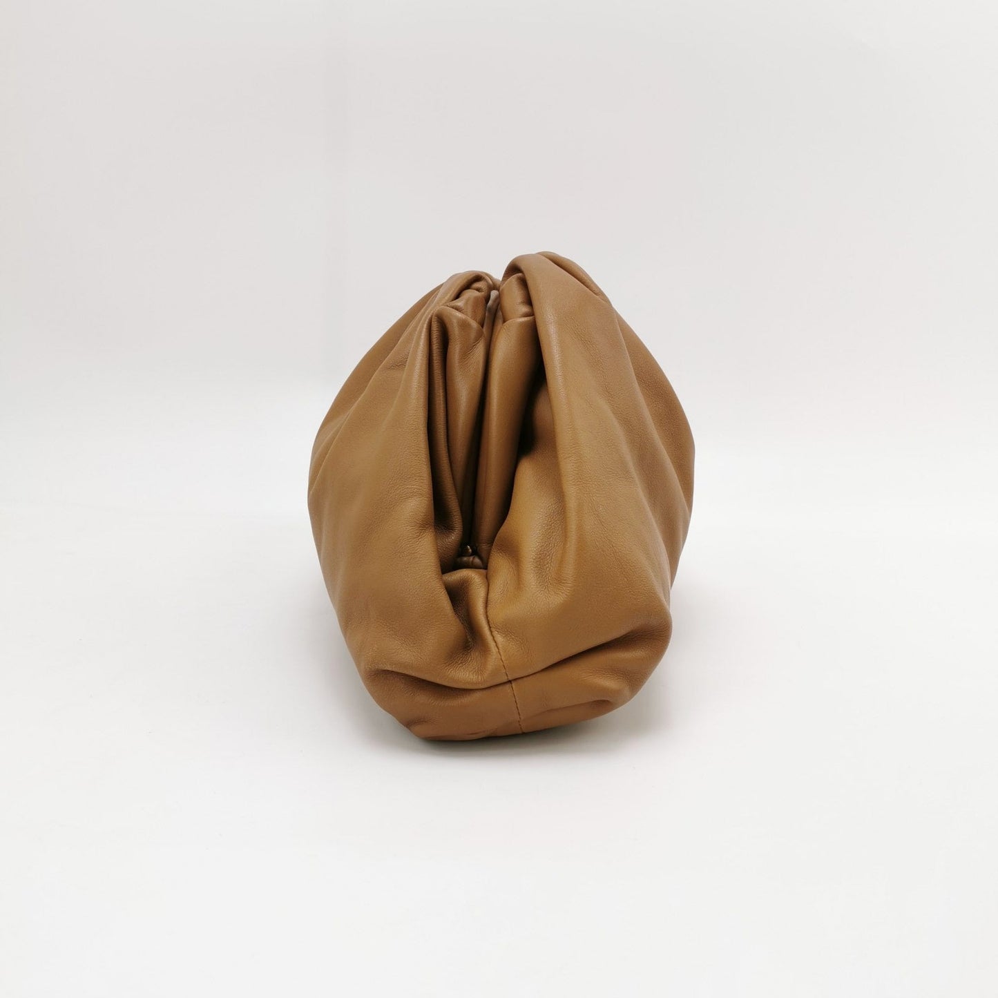 Bottega Veneta Pouch Calfskin Leather Caramel Brown Large
