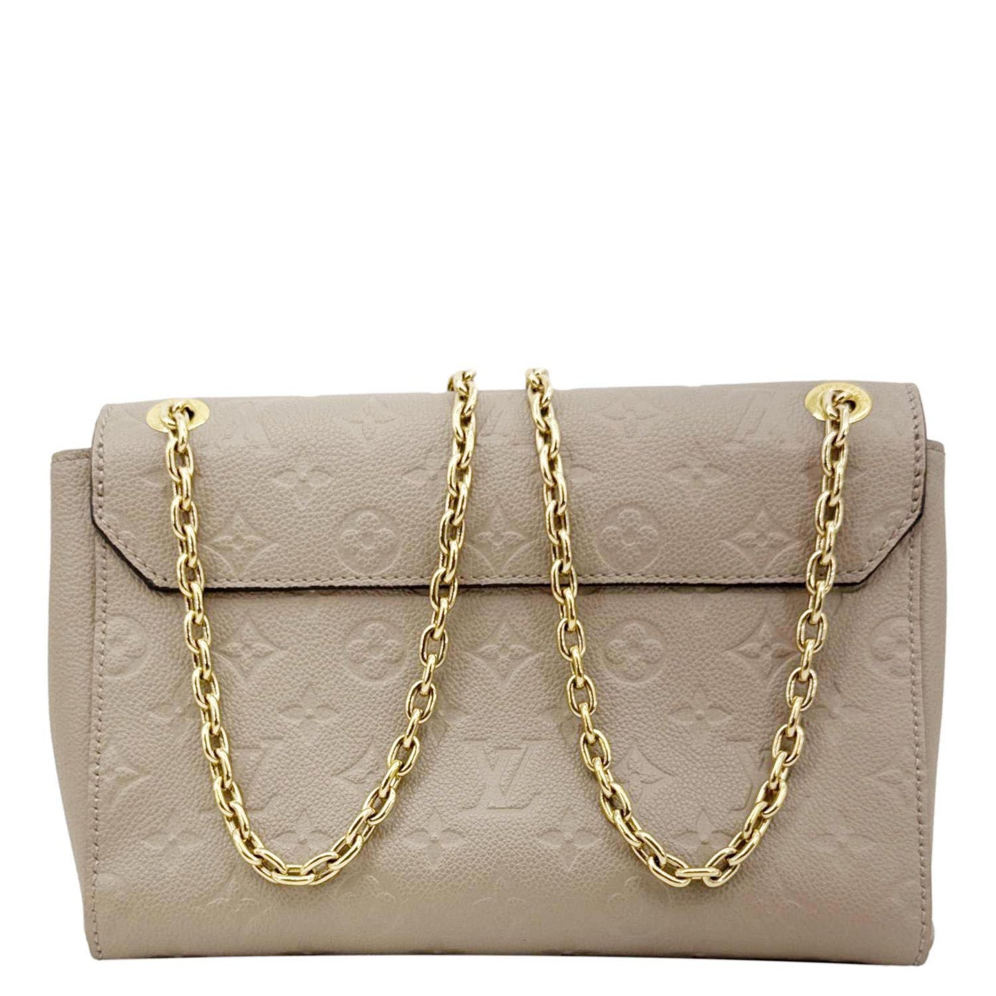LOUIS VUITTON Vavin PM Monogram Empreinte Leather Shoulder Bag Beige