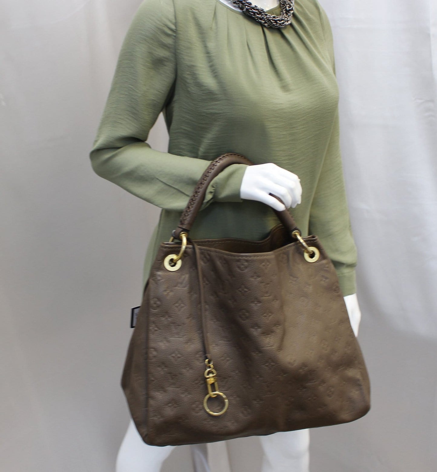 LOUIS VUITTON Artsy MM Empreinte Leather Terre Shoulder Bag