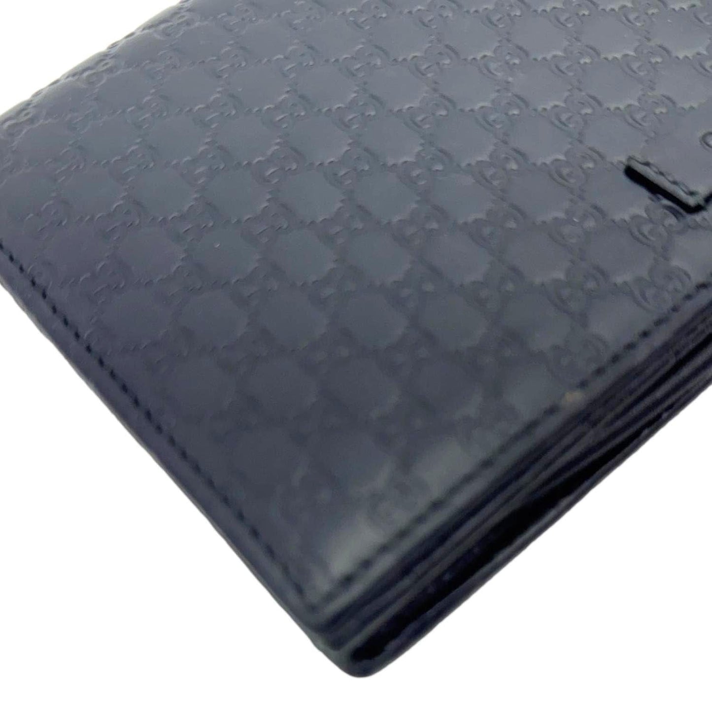 GUCCI GG Micro Leather Crossbody Wallet Black 466507