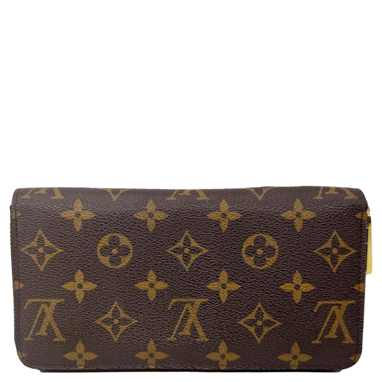 LOUIS VUITTON Monogram Canvas Zippy Wallet Brown