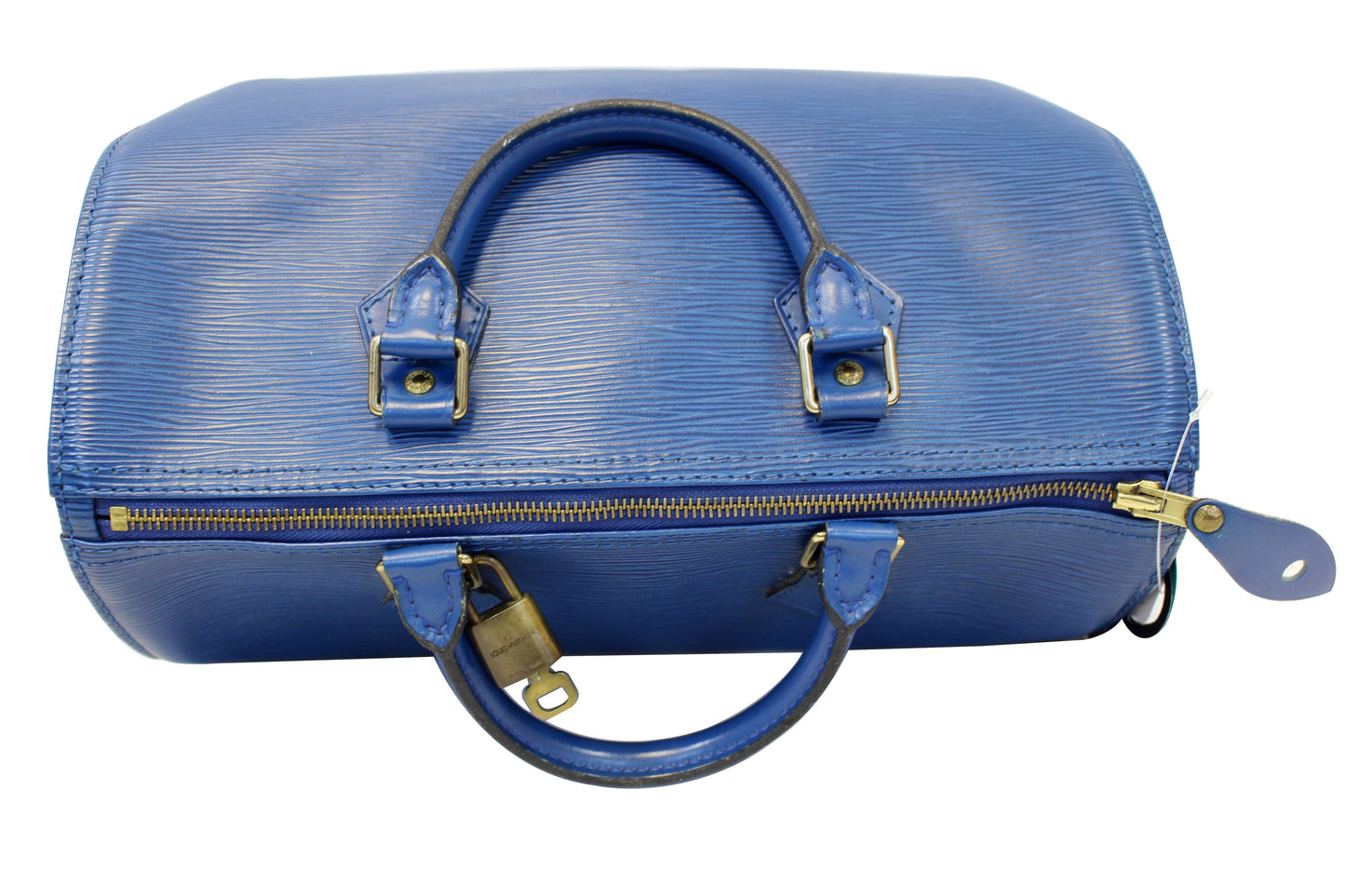 LOUIS VUITTON EPI Leather Blue Speedy 30 Satchel Bag