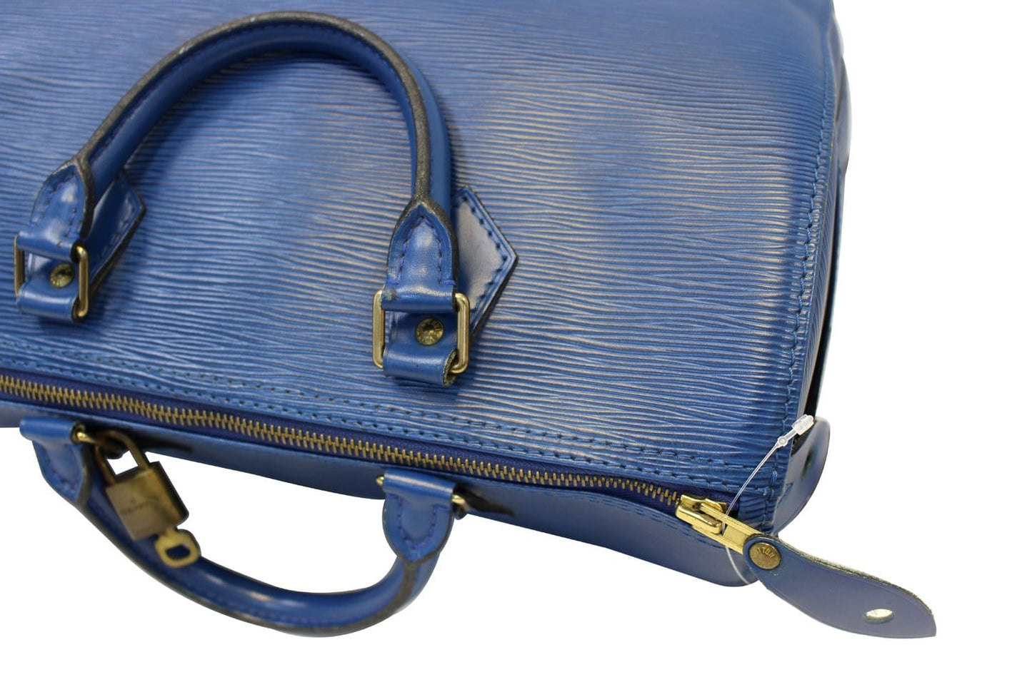 LOUIS VUITTON EPI Leather Blue Speedy 30 Satchel Bag