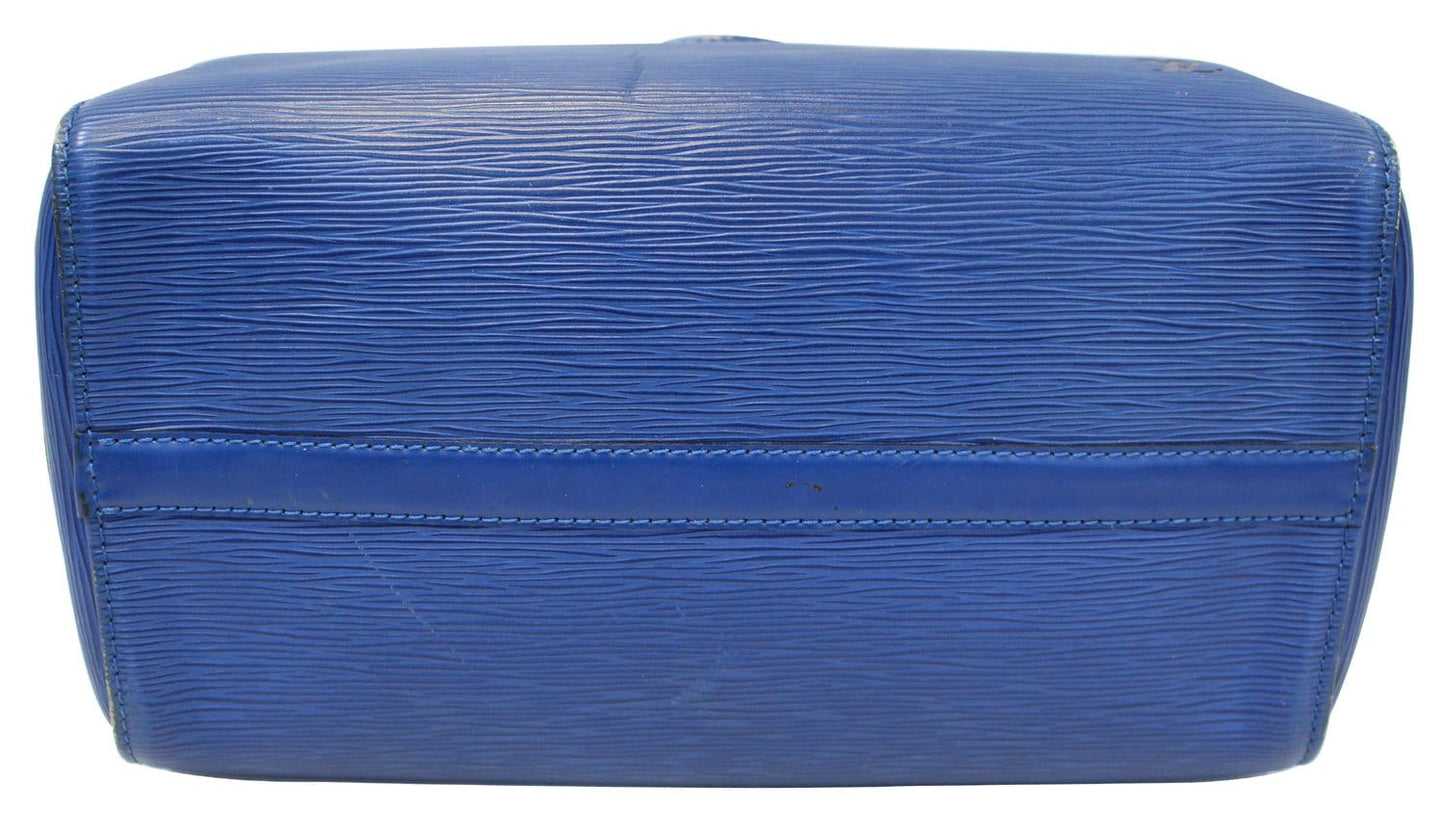 LOUIS VUITTON EPI Leather Blue Speedy 30 Satchel Bag