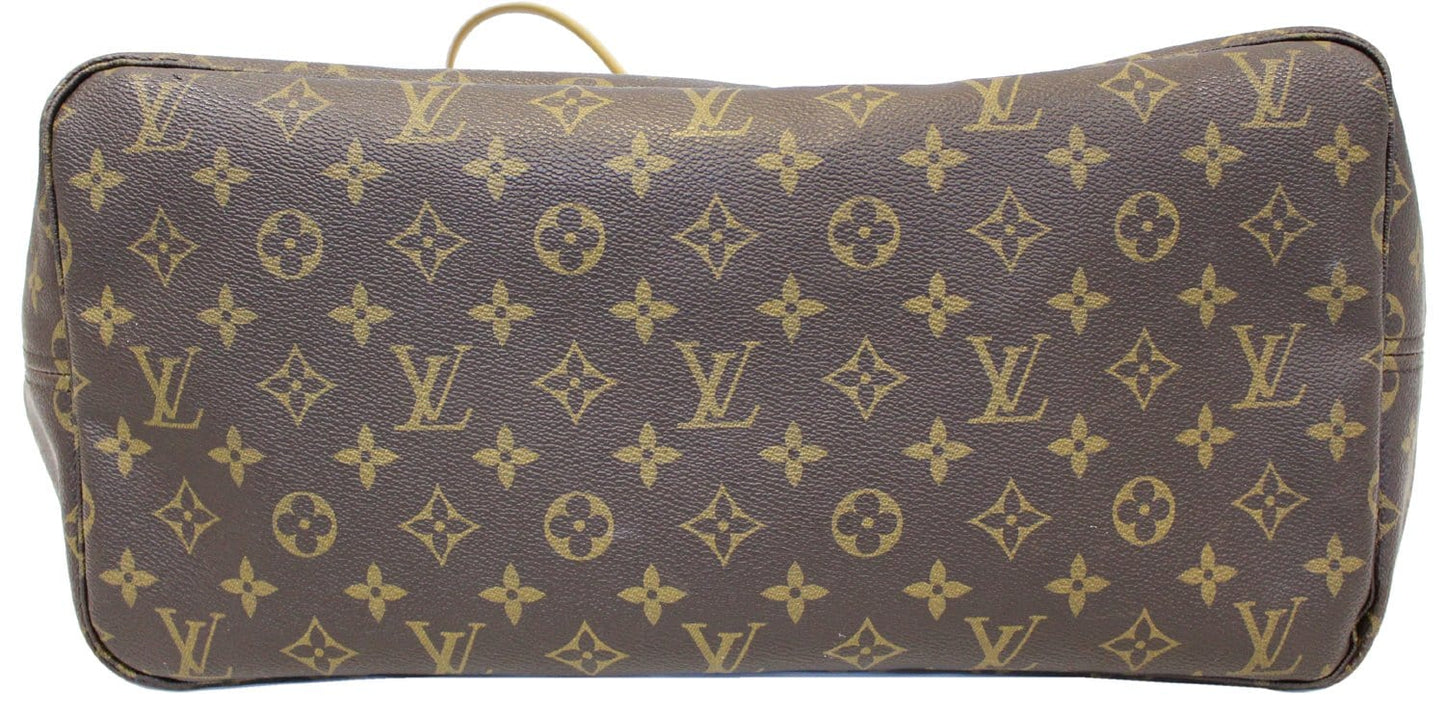 LOUIS VUITTON Monogram Canvas Neverfull GM Brown Tote Bag