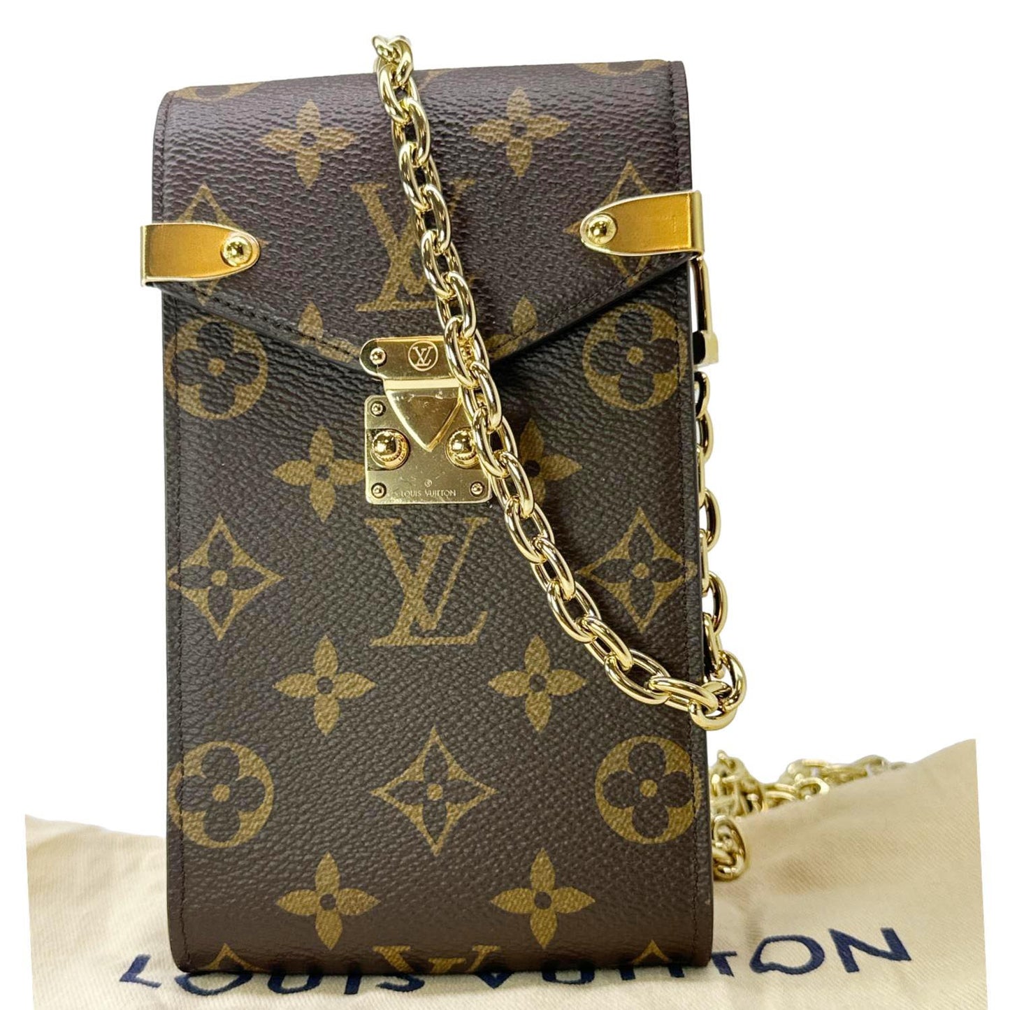 LOUIS VUITTON Metis Monogram Canvas Phone Pouch Brown