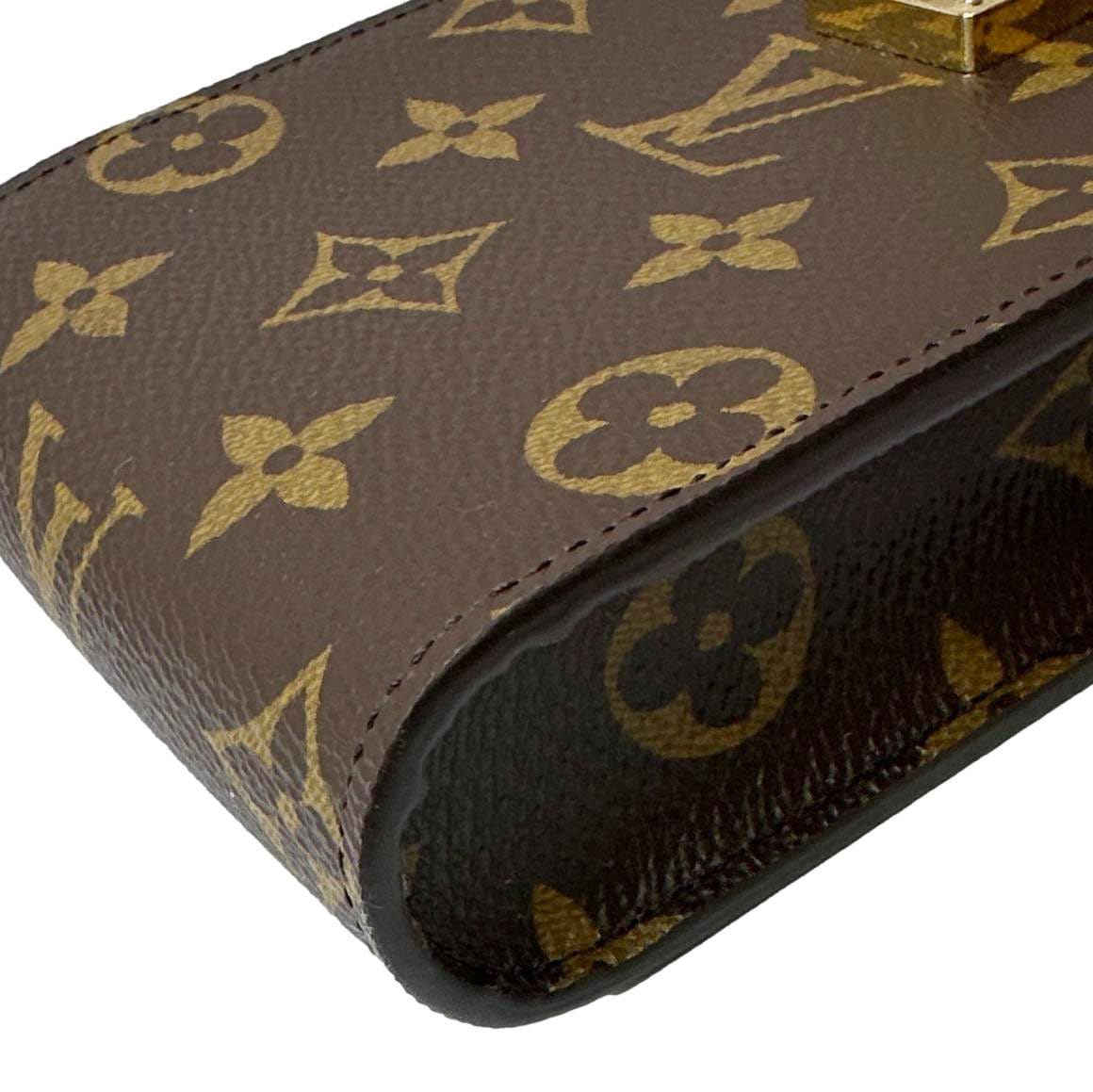 LOUIS VUITTON Metis Monogram Canvas Phone Pouch Brown