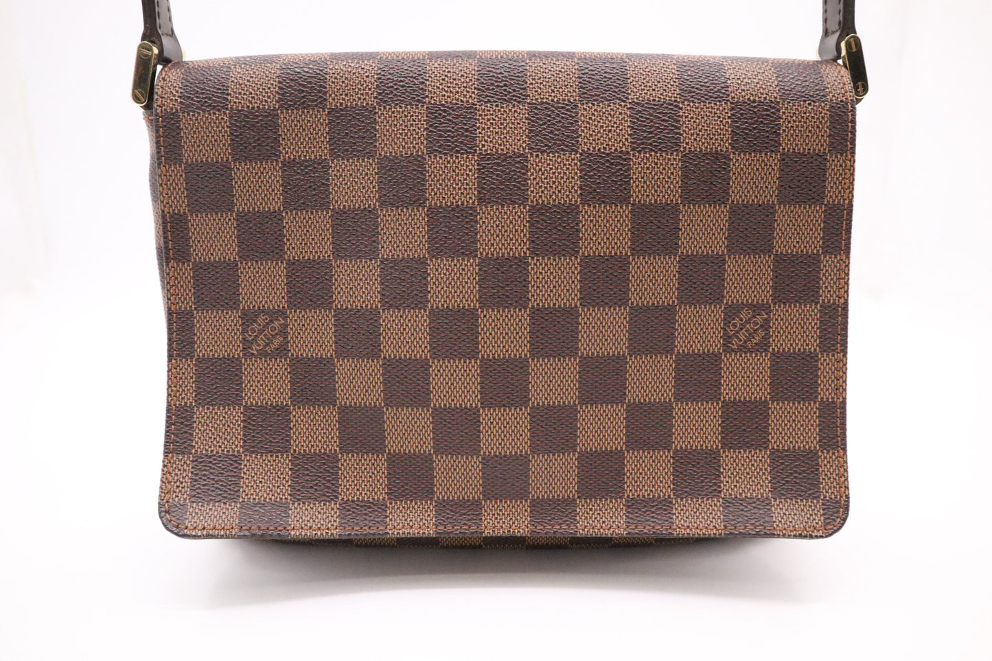 Louis Vuitton Musette Tango Short in Damier Ebene Canvas