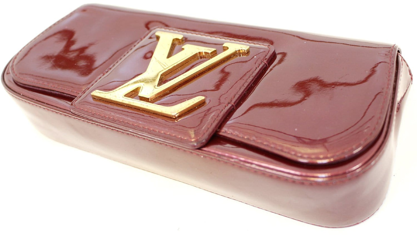 LOUIS VUITTON Rouge Fauviste Vernis Pochette Sobe Clutch Bag