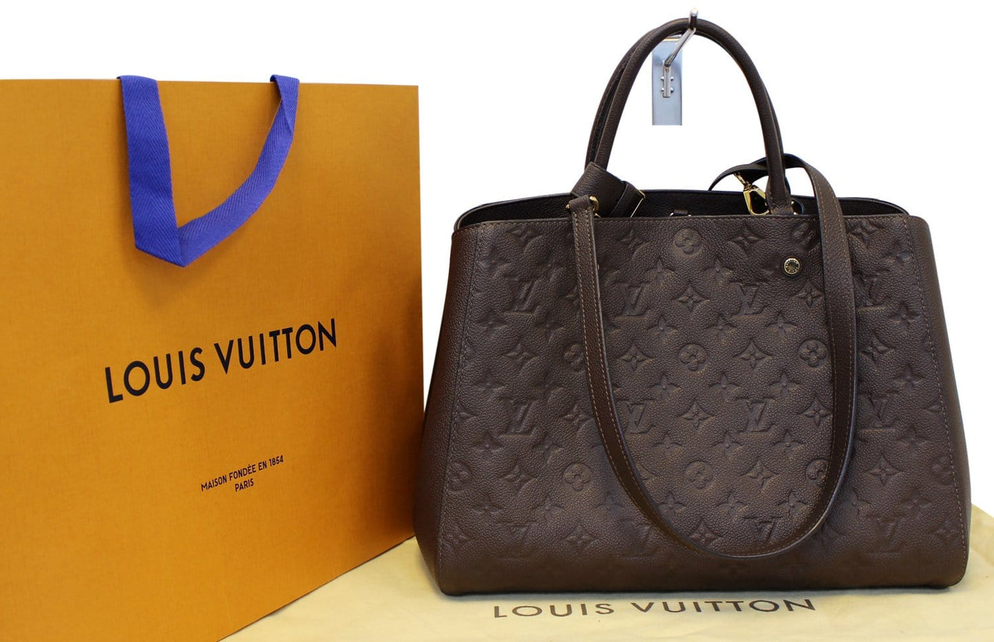 LOUIS VUITTON Terre Monogram Empreinte Montaigne GM Shoulder Bag