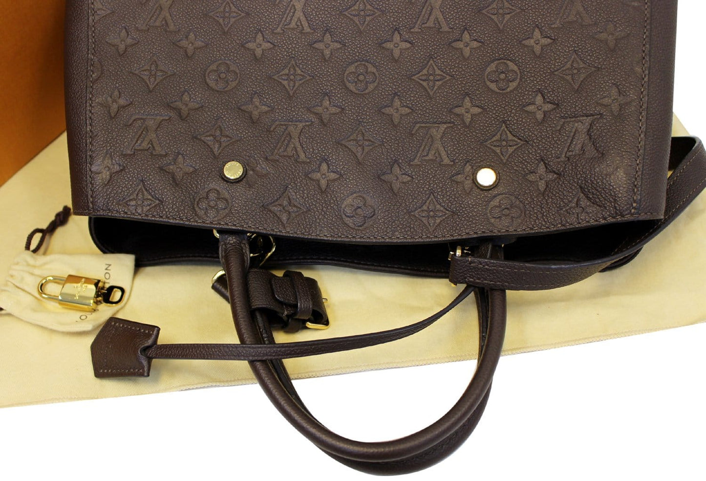 LOUIS VUITTON Terre Monogram Empreinte Montaigne GM Shoulder Bag