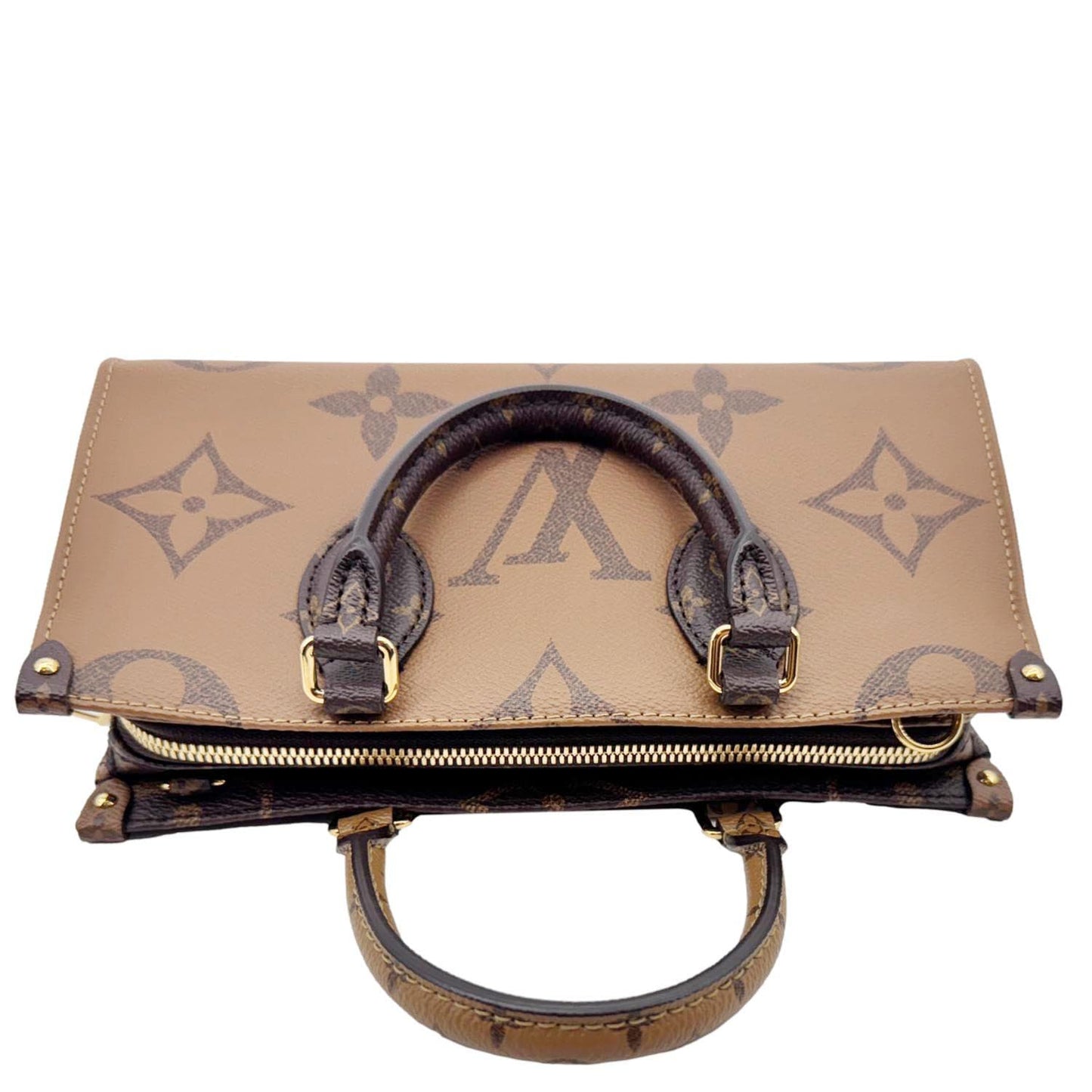 LOUIS VUITTON On-The-Go East West Monogram Canvas Chain 2way Shoulder Bag Brown