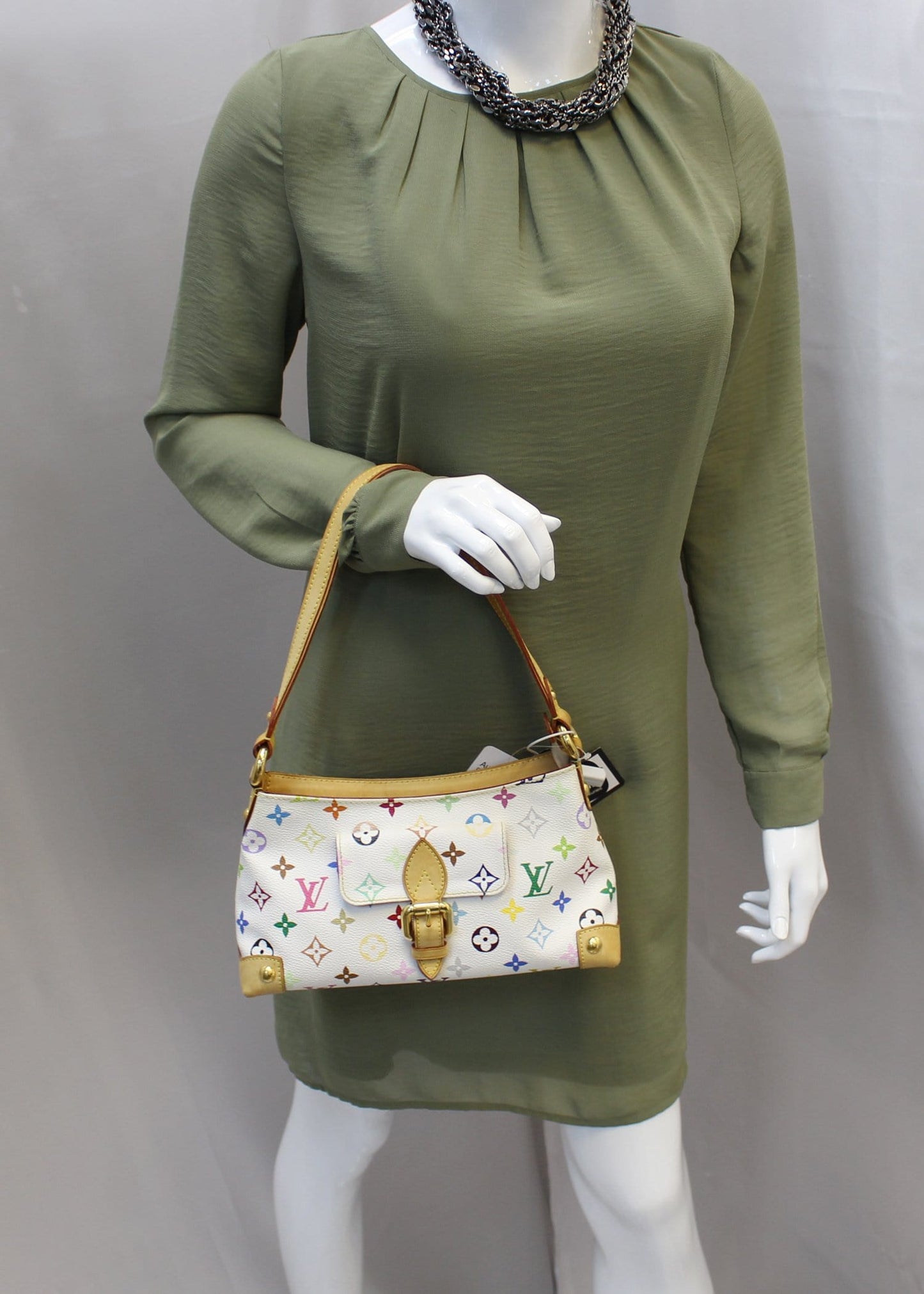 LOUIS VUITTON Monogram Multicolor Eliza White Shoulder Bag - Sale