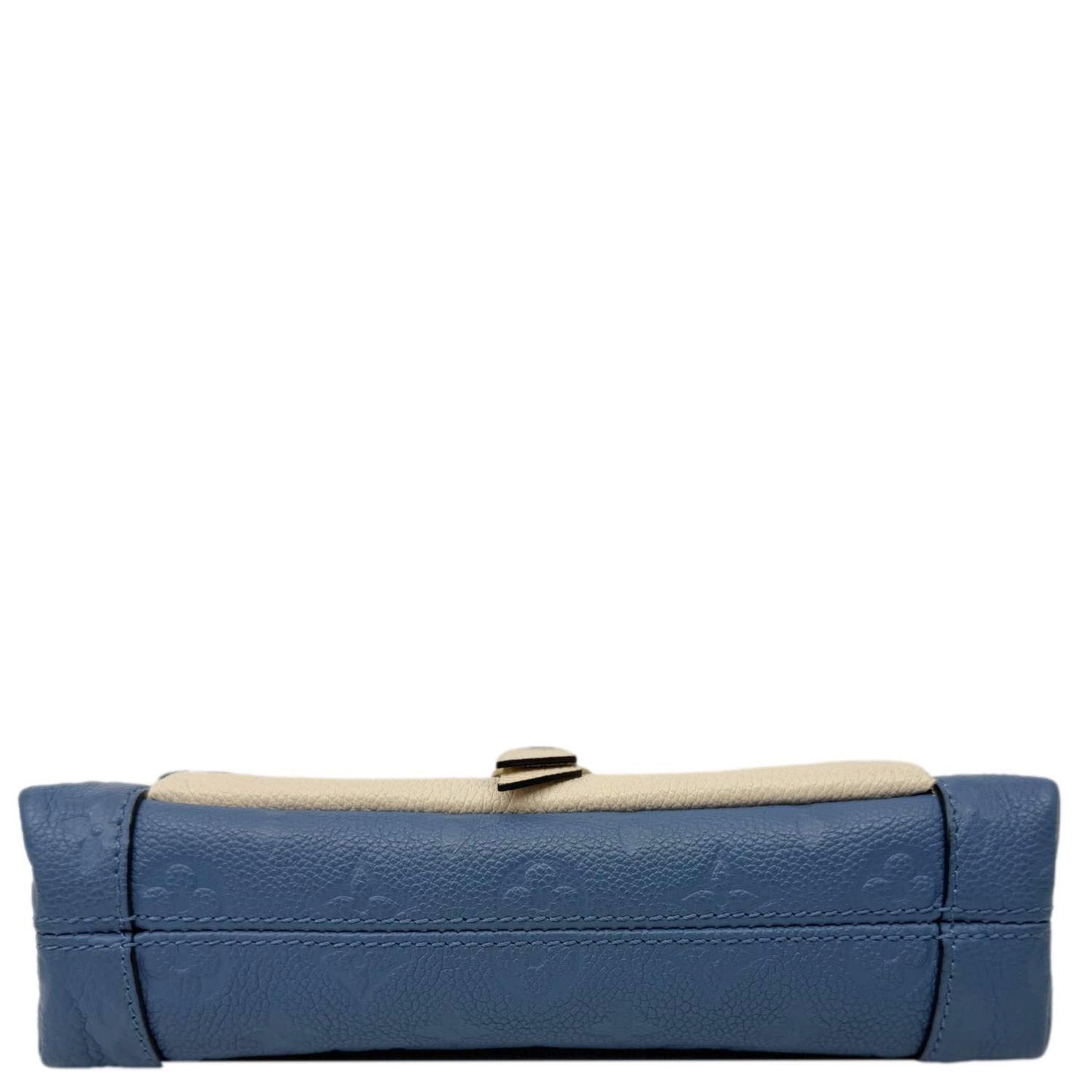 LOUIS VUITTON Blanche BB Monogram Empreinte Leather Shoulder Bag Blue