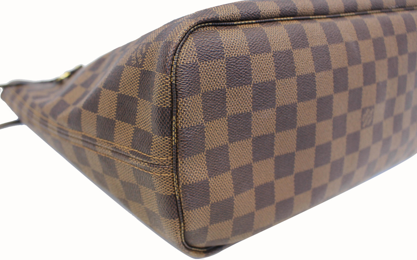 LOUIS VUITTON Neverfull MM Damier Ebene Tote Shoulder Bag Brown
