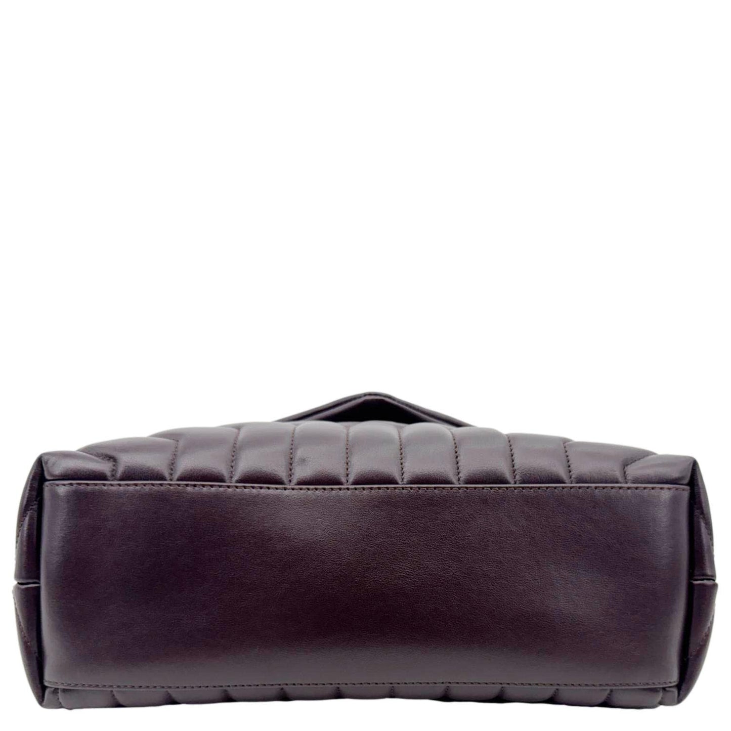 YVES SAINT LAURENT Loulou Medium Quilted Leather Crossbody Bag Burgundy