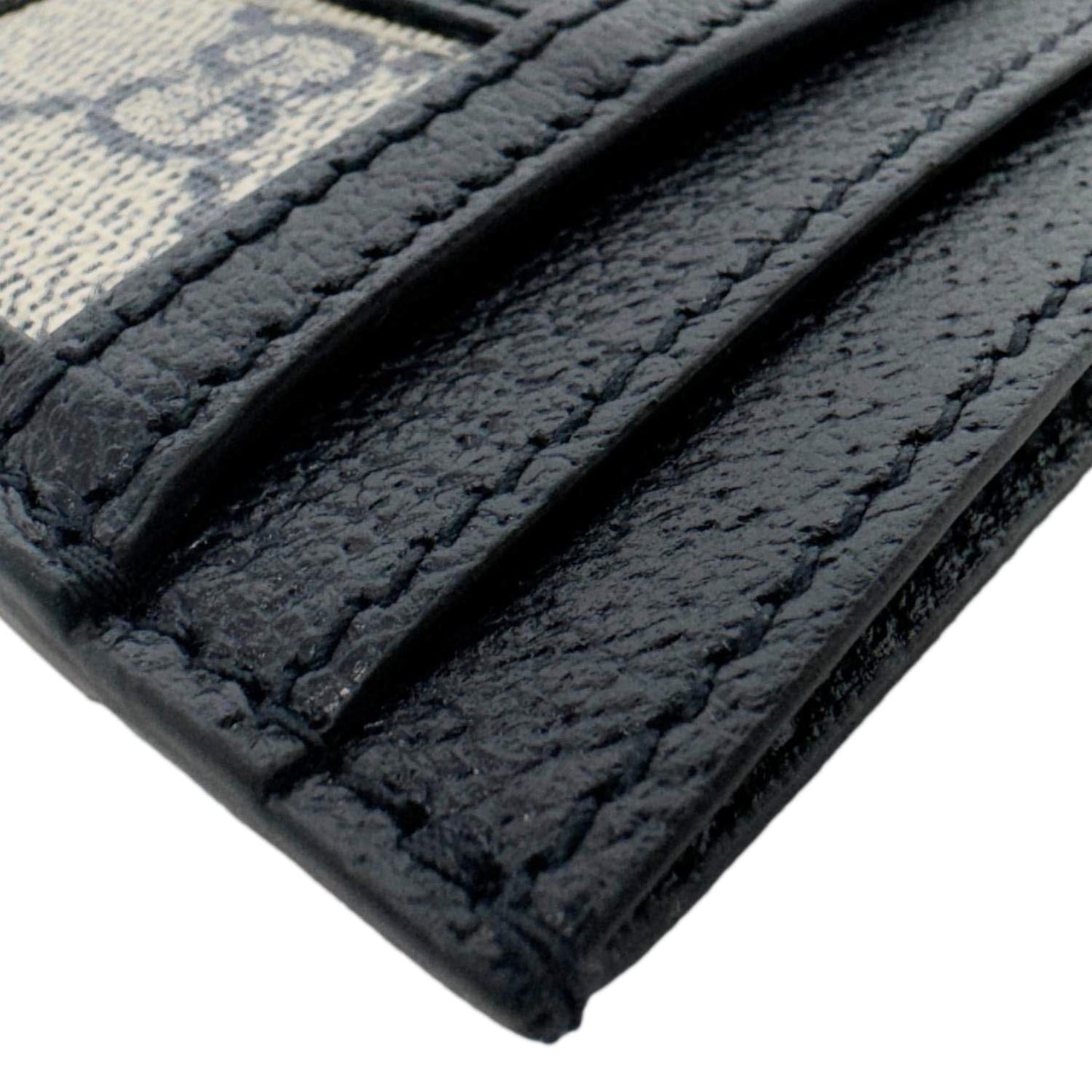 GUCCI Ophidia GG Canvas Card Case Navy Blue 523159