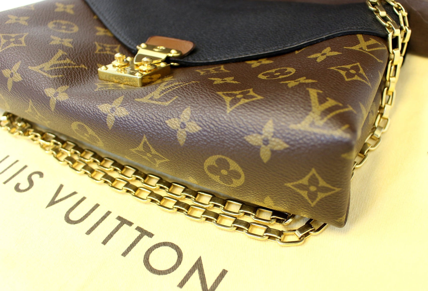 LOUIS VUITTON Monogram Canvas Pallas Chain Crossbody Bag