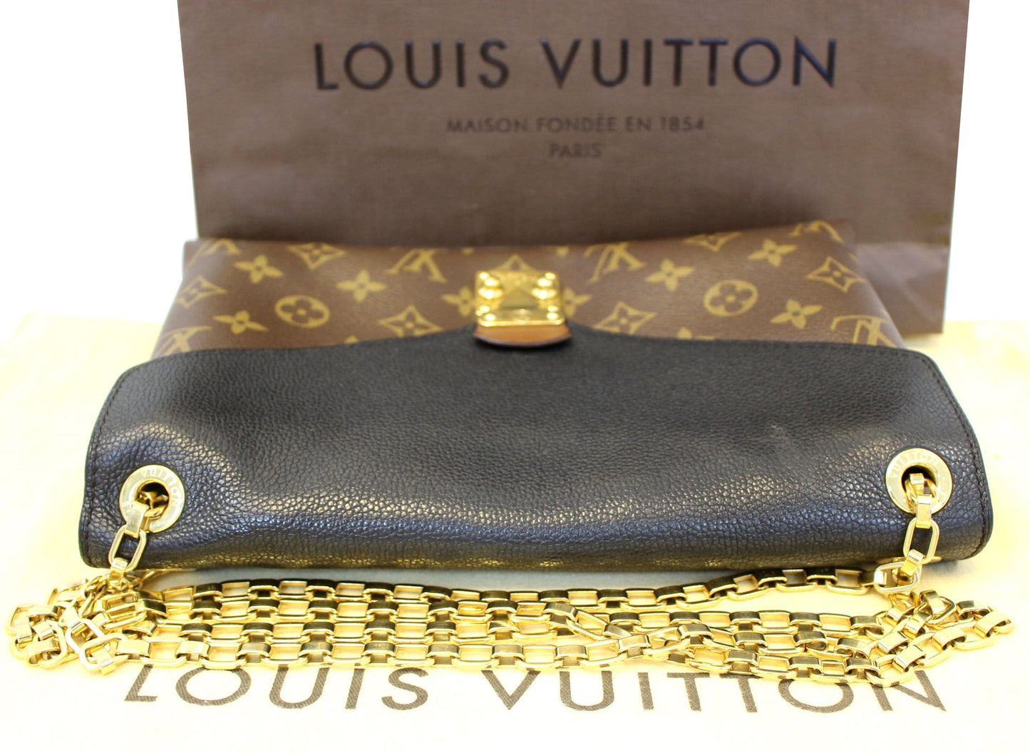 LOUIS VUITTON Monogram Canvas Pallas Chain Crossbody Bag