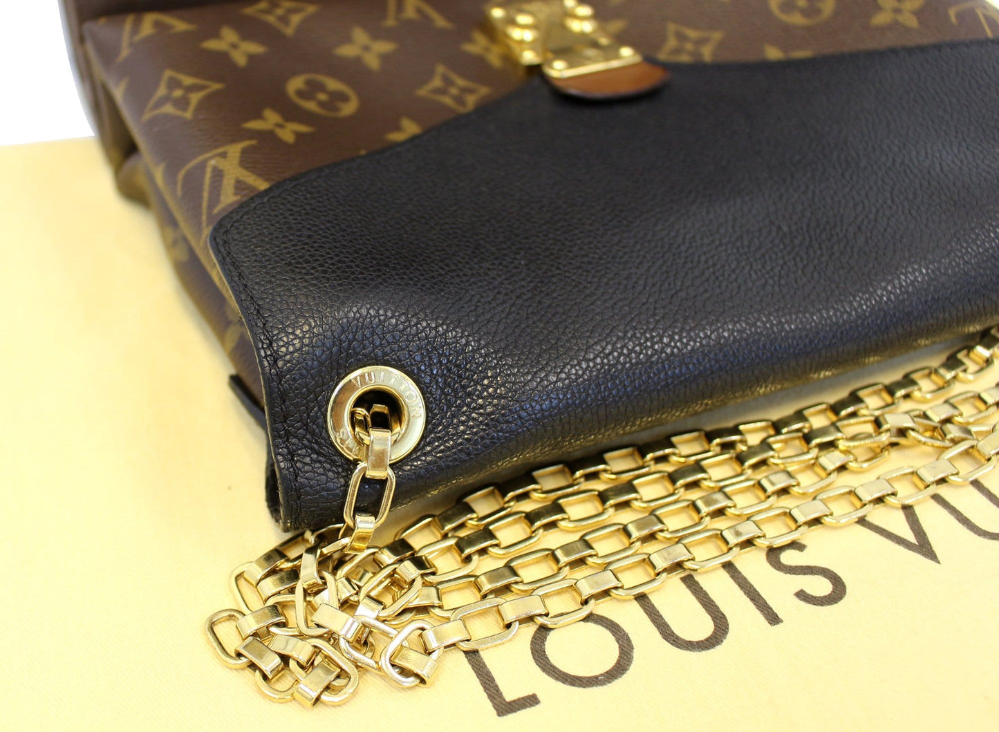 LOUIS VUITTON Monogram Canvas Pallas Chain Crossbody Bag