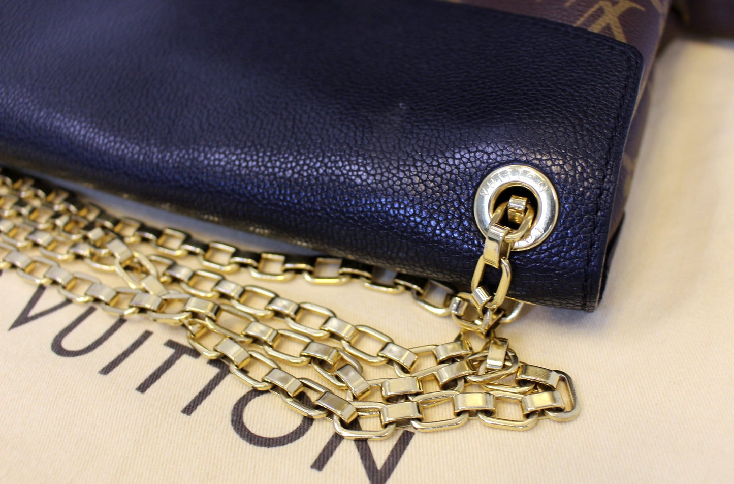 LOUIS VUITTON Monogram Canvas Pallas Chain Crossbody Bag