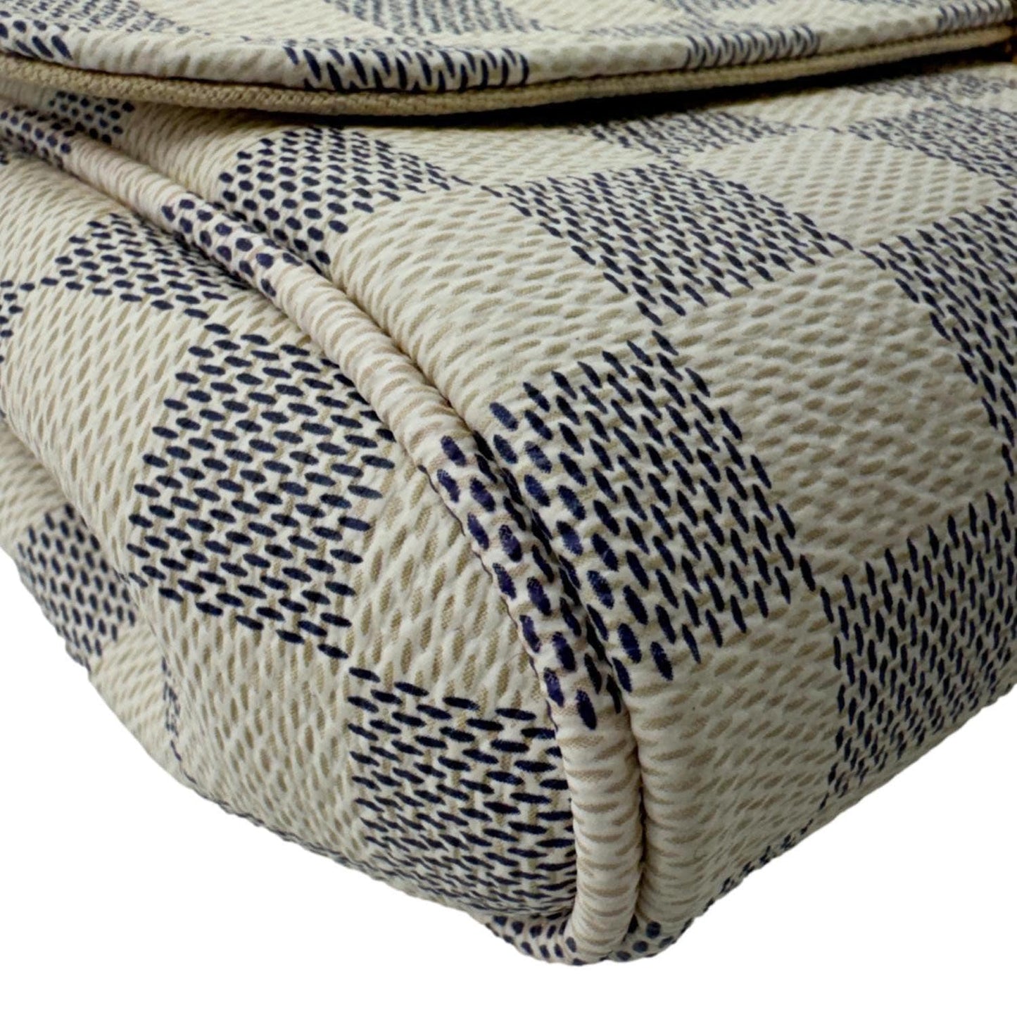 LOUIS VUITTON Favorite MM Damier Azur Crossbody Bag White