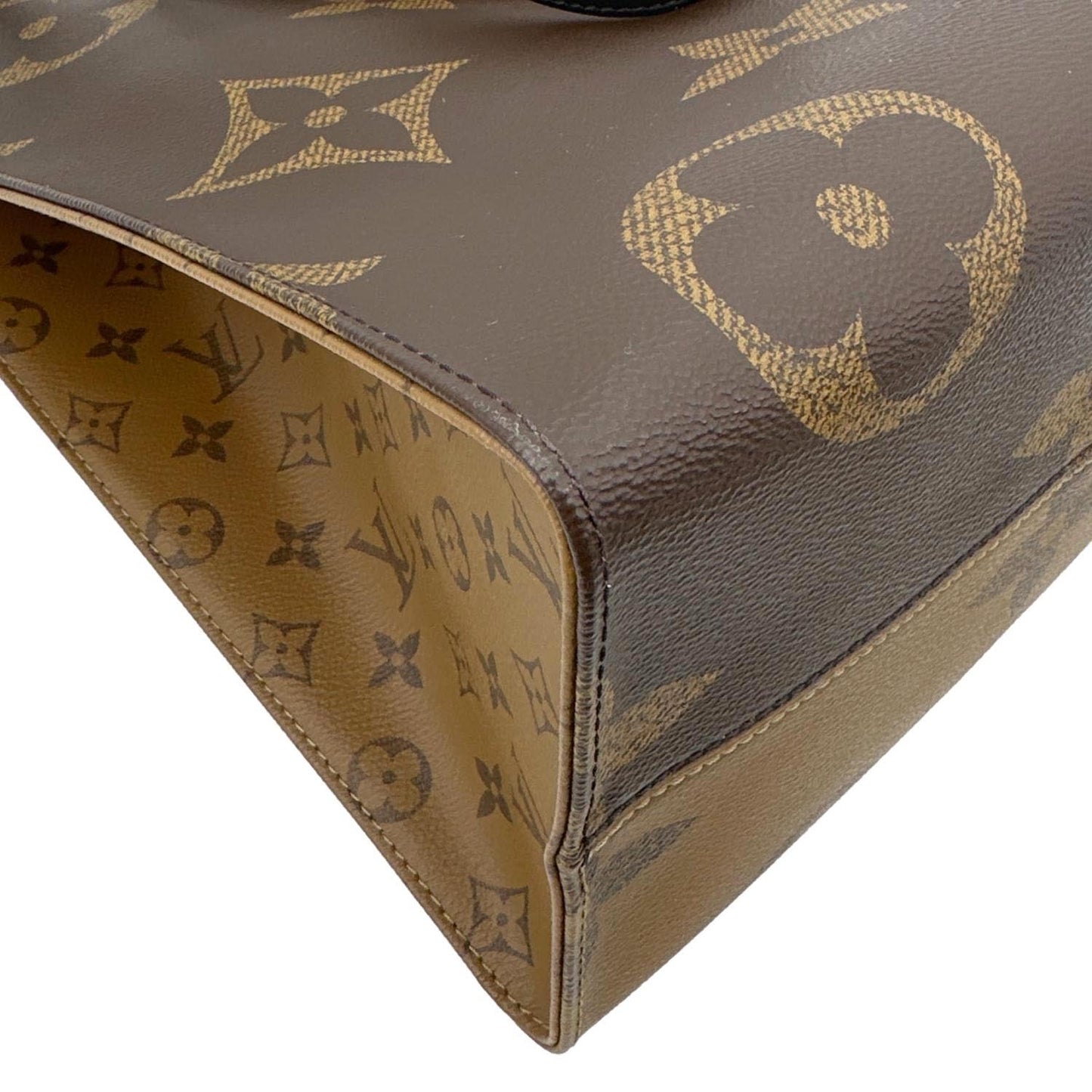 LOUIS VUITTON Onthego GM Giant Monogram Reverse Canvas Tote Bag Brown