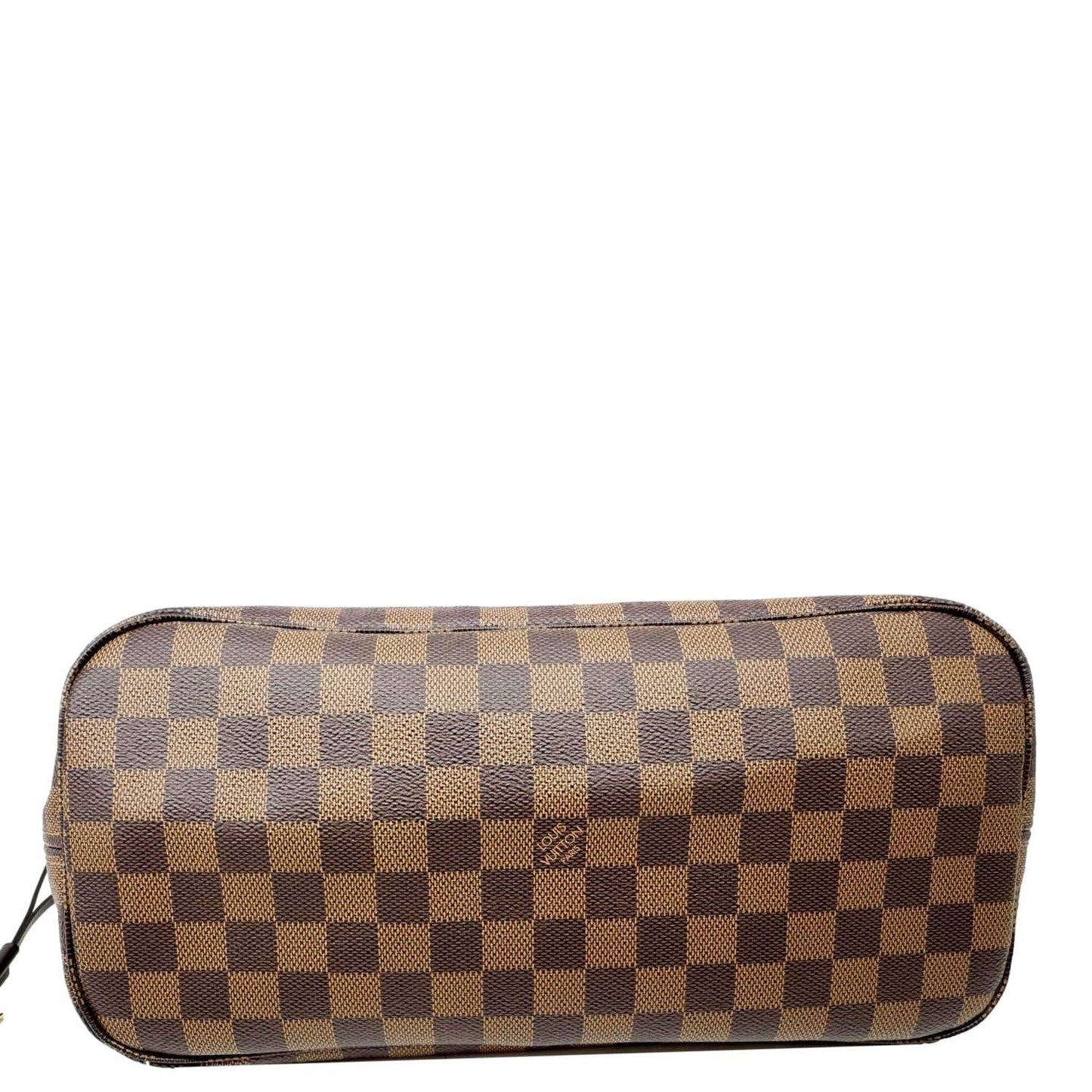LOUIS VUITTON Neverfull MM Damier Ebene Shoulder Bag Brown