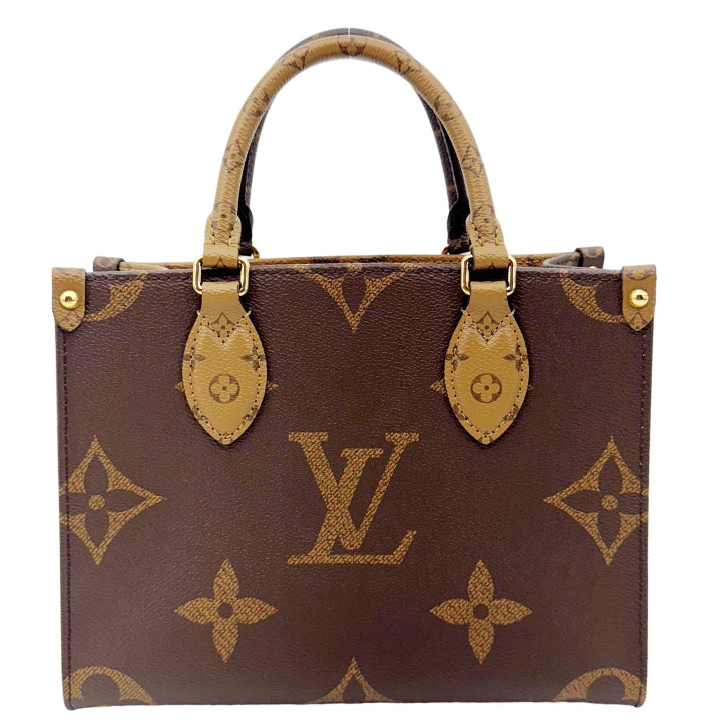 LOUIS VUITTON Onthego PM Giant Monogram Reverse Canvas Shoulder Bag Brown