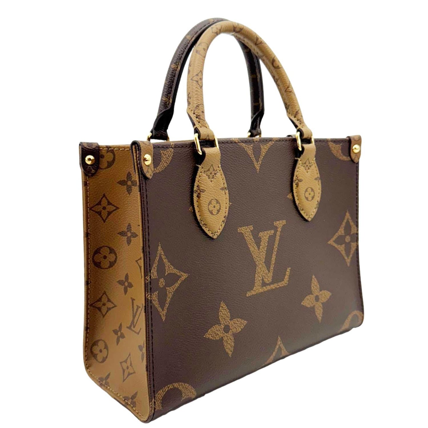 LOUIS VUITTON Onthego PM Giant Monogram Reverse Canvas Shoulder Bag Brown