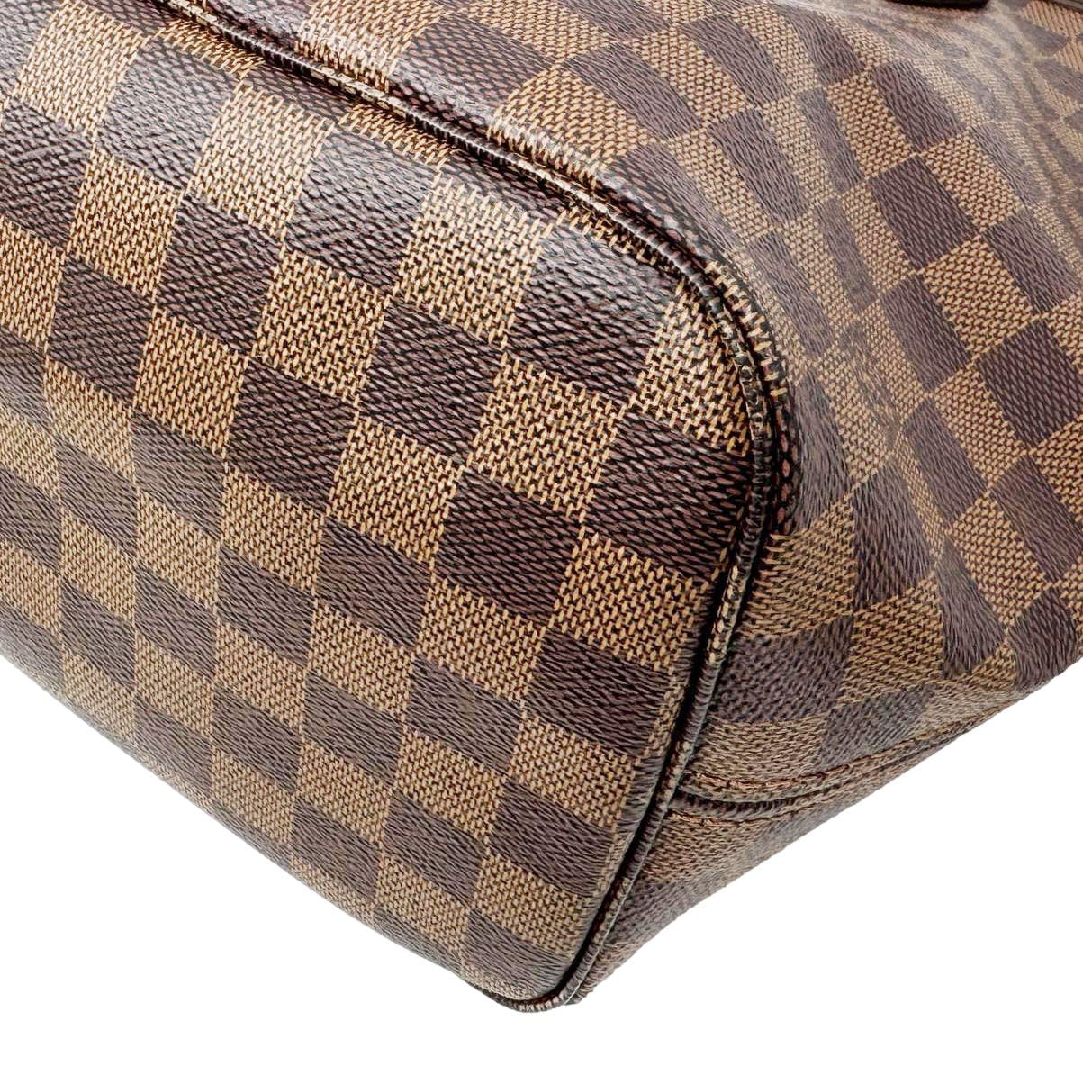 LOUIS VUITTON Neverfull MM Damier Ebene Shoulder Bag Brown