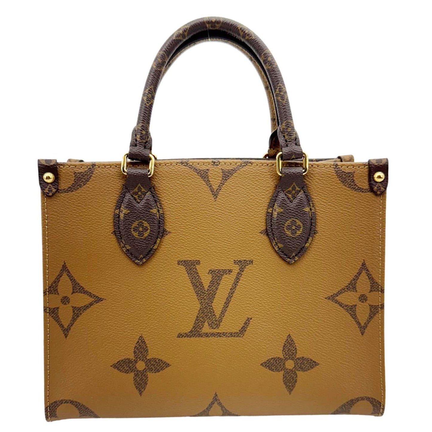 LOUIS VUITTON Onthego PM Giant Monogram Reverse Canvas Shoulder Bag Brown