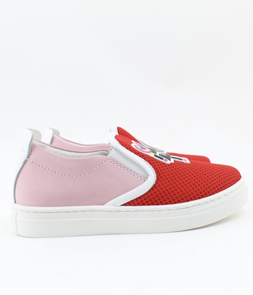 FENDI KIDS PATCH-APPLIQUÉD SLIP-ON SNEAKERS
