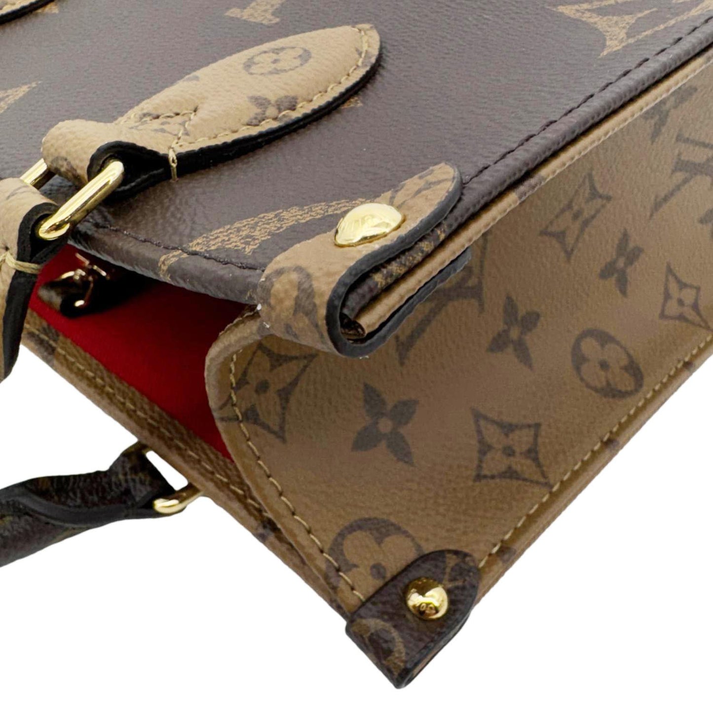 LOUIS VUITTON Onthego PM Giant Monogram Reverse Canvas Shoulder Bag Brown