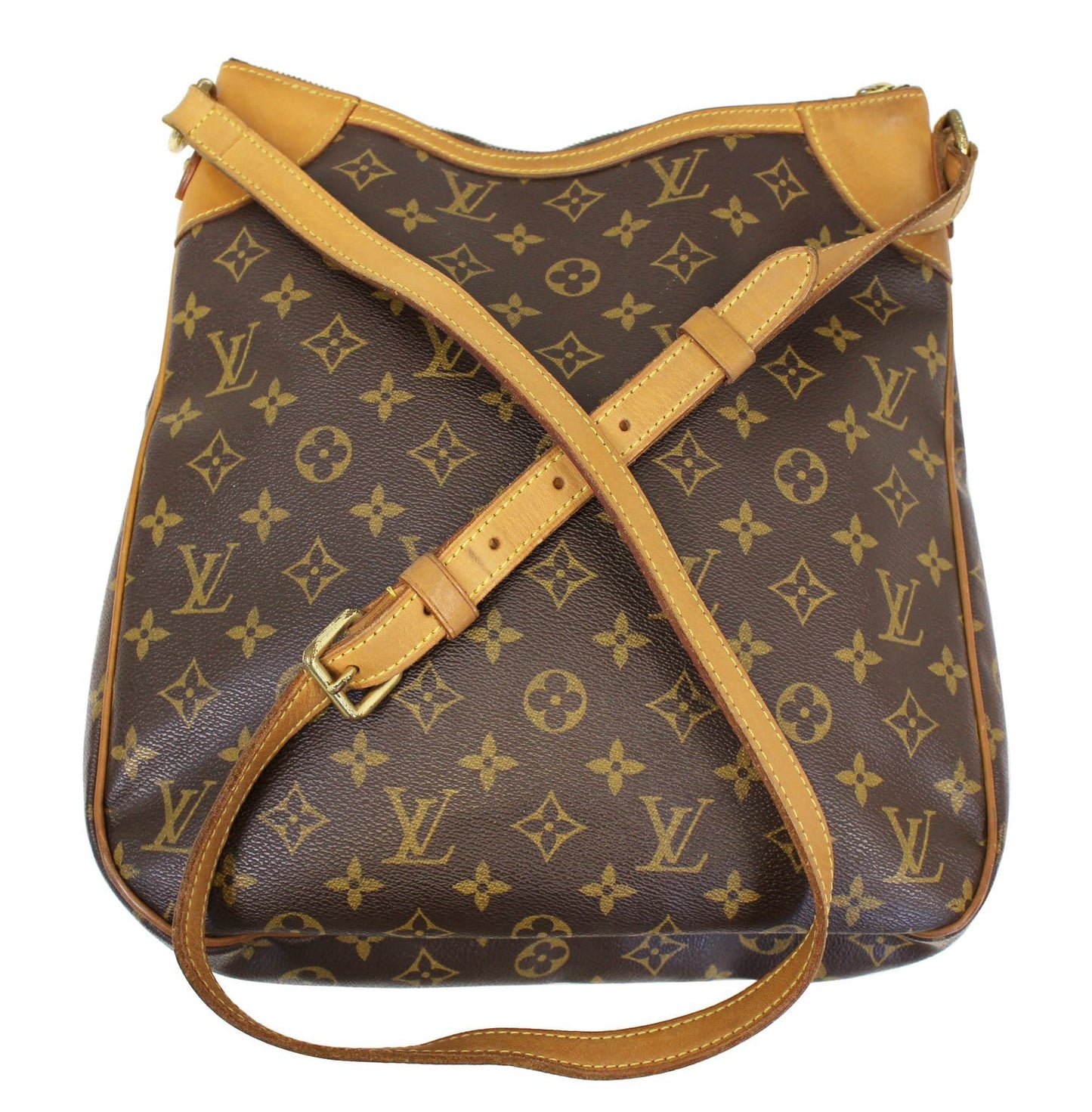 LOUIS VUITTON Monogram Canvas Brown Odeon MM Crossbody Bag