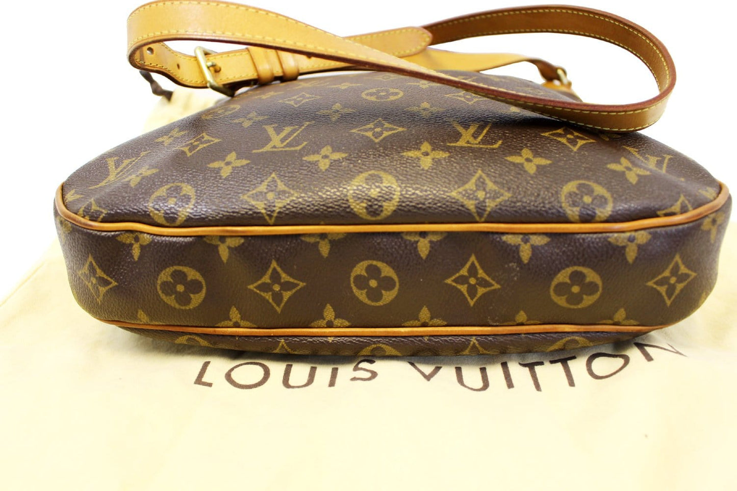 LOUIS VUITTON Monogram Canvas Brown Odeon MM Crossbody Bag