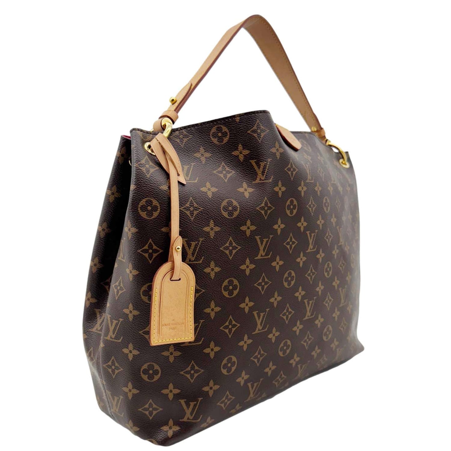 LOUIS VUITTON Graceful MM Monogram Canvas Shoulder Bag Brown