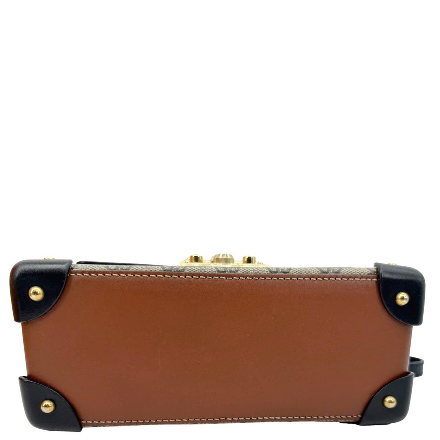GUCCI Padlock GG Supreme Top Handle Shoulder Bag Beige 603221