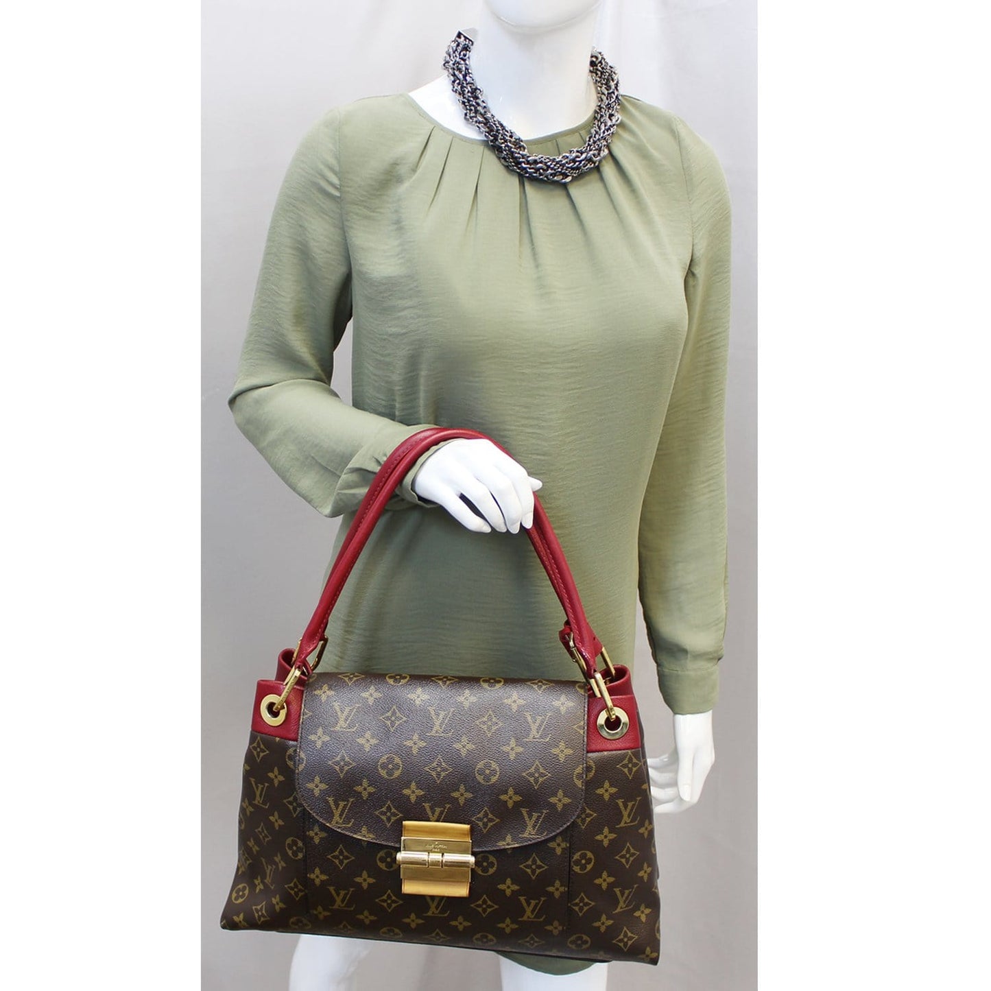 LOUIS VUITTON Olympe Aurore Monogram Canvas Satchel Shoulder Bag - 20% OFF