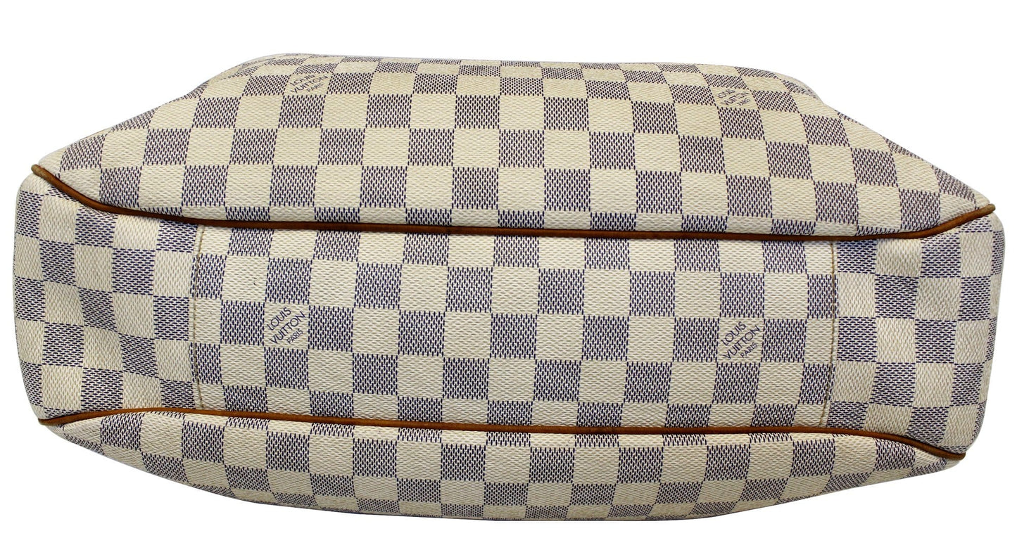 LOUIS VUITTON Damier Azur Evora MM Tote Shoulder Bag