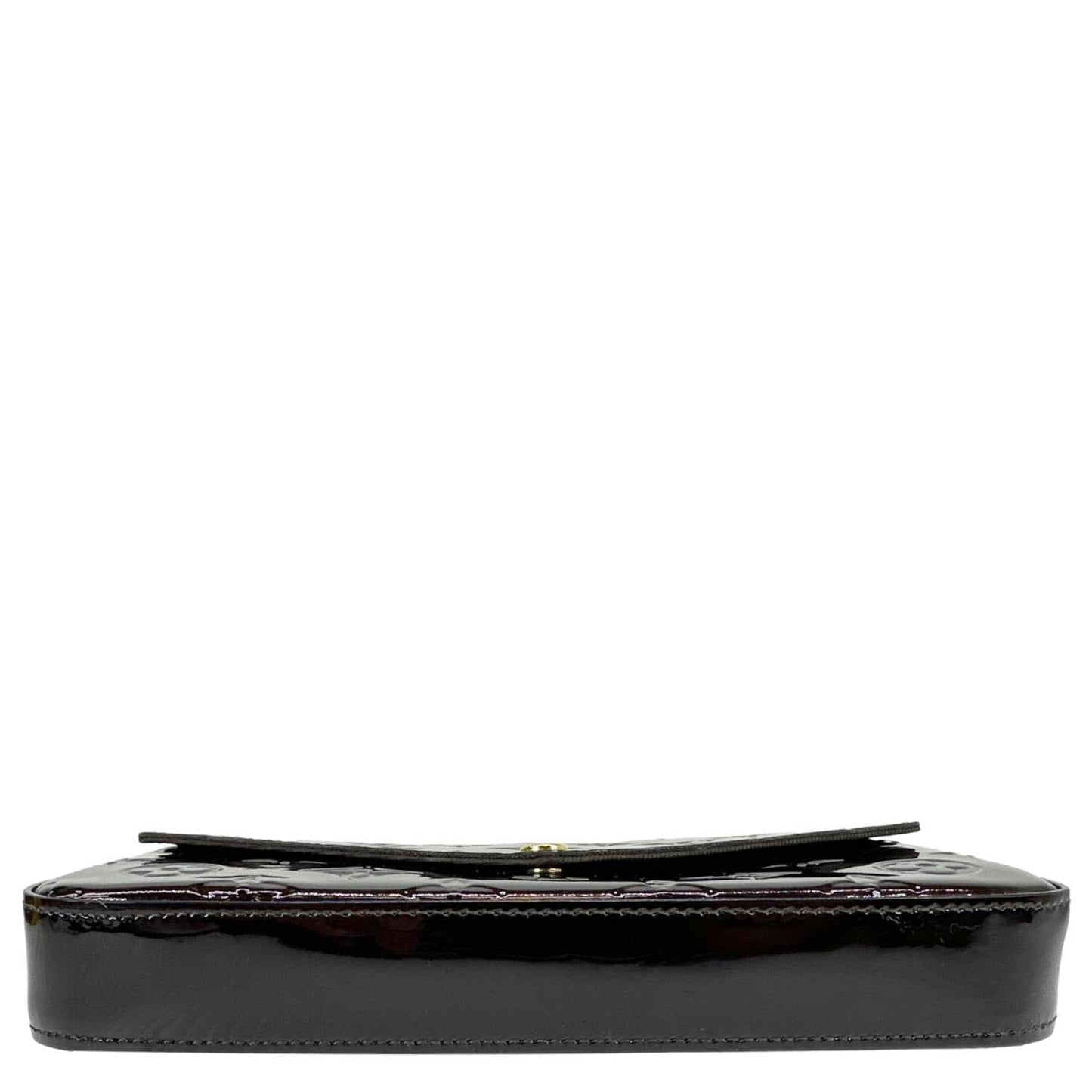 LOUIS VUITTON Felicie Pochette Monogram Vernis Shoulder Bag Amarante
