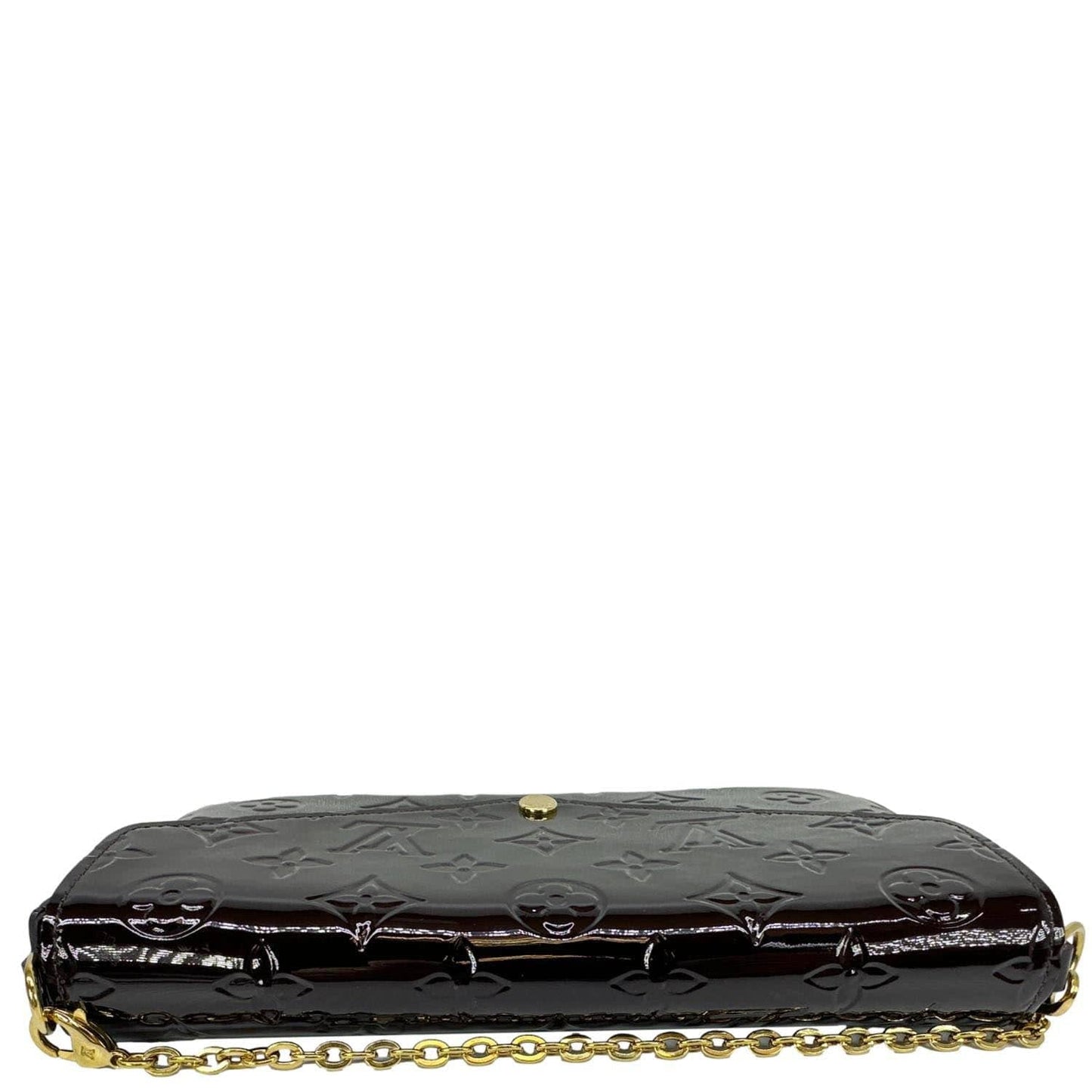 LOUIS VUITTON Felicie Pochette Monogram Vernis Shoulder Bag Amarante