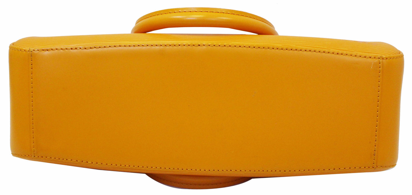 LOUIS VUITTON Jasmine Epi Leather Satchel Bag Yellow