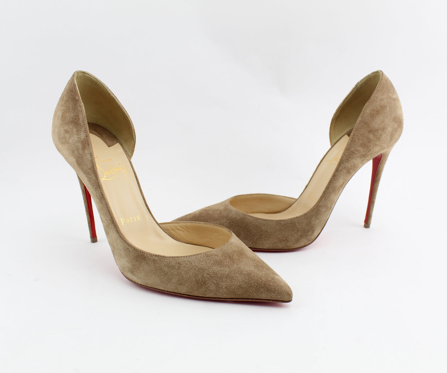 CHRISTIAN LOUBOUTIN IRIZA CAPPUCCINO 100mm SIZE 39