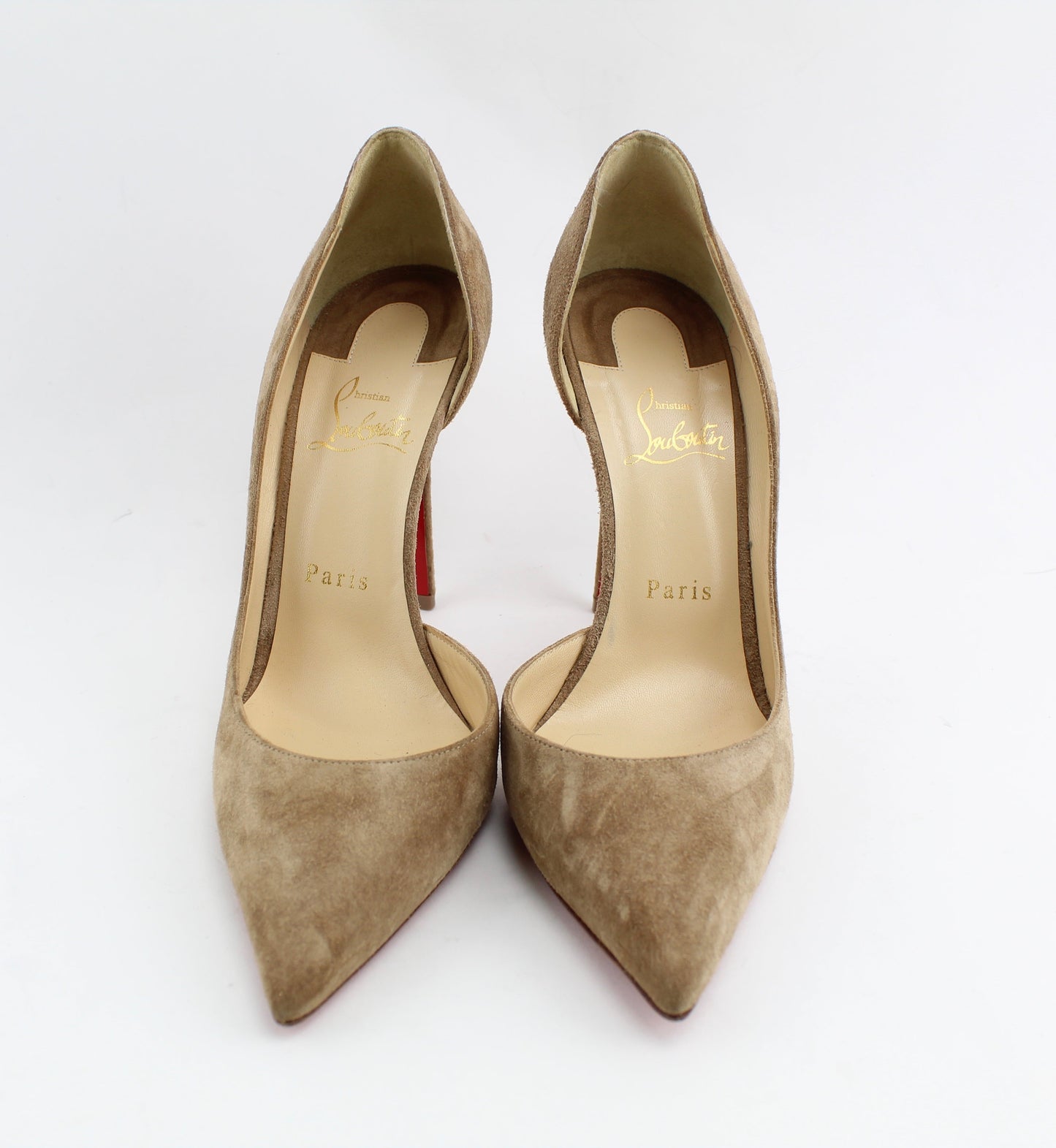 CHRISTIAN LOUBOUTIN IRIZA CAPPUCCINO 100mm SIZE 39