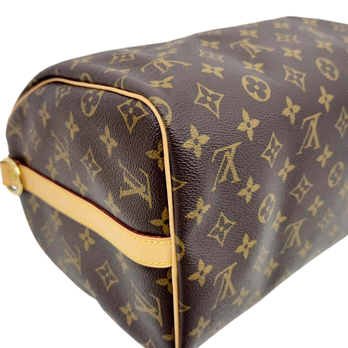 LOUIS VUITTON Speedy 30 Bandouliere Monogram Canvas Crossbody Bag Brown