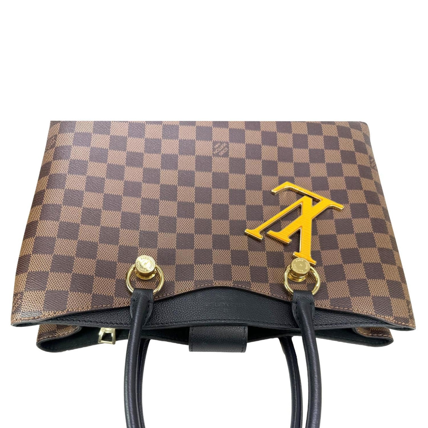 LOUIS VUITTON LV Riverside Damier Ebene Satchel Bag Brown