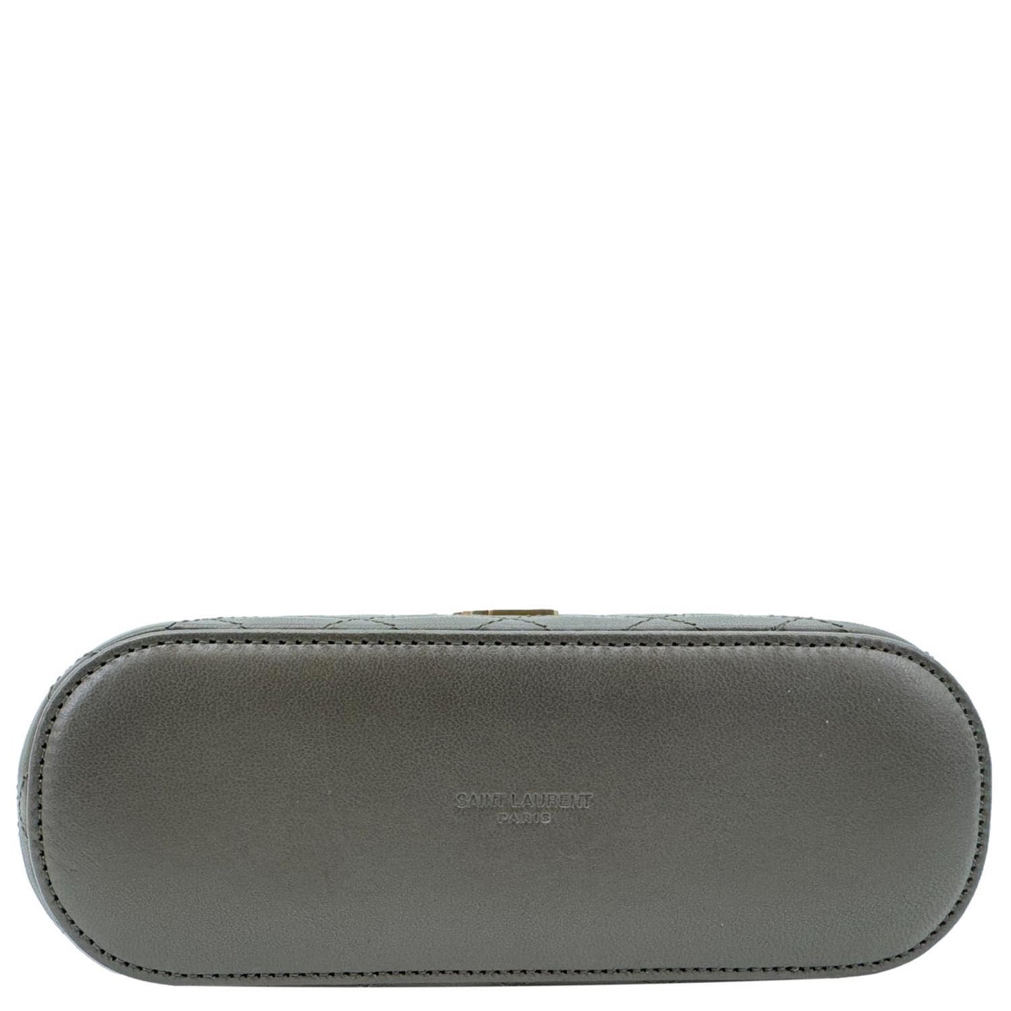 YVES SAINT LAURENT Gaby Vanity Quilted Leather Crossbody Bag Olive