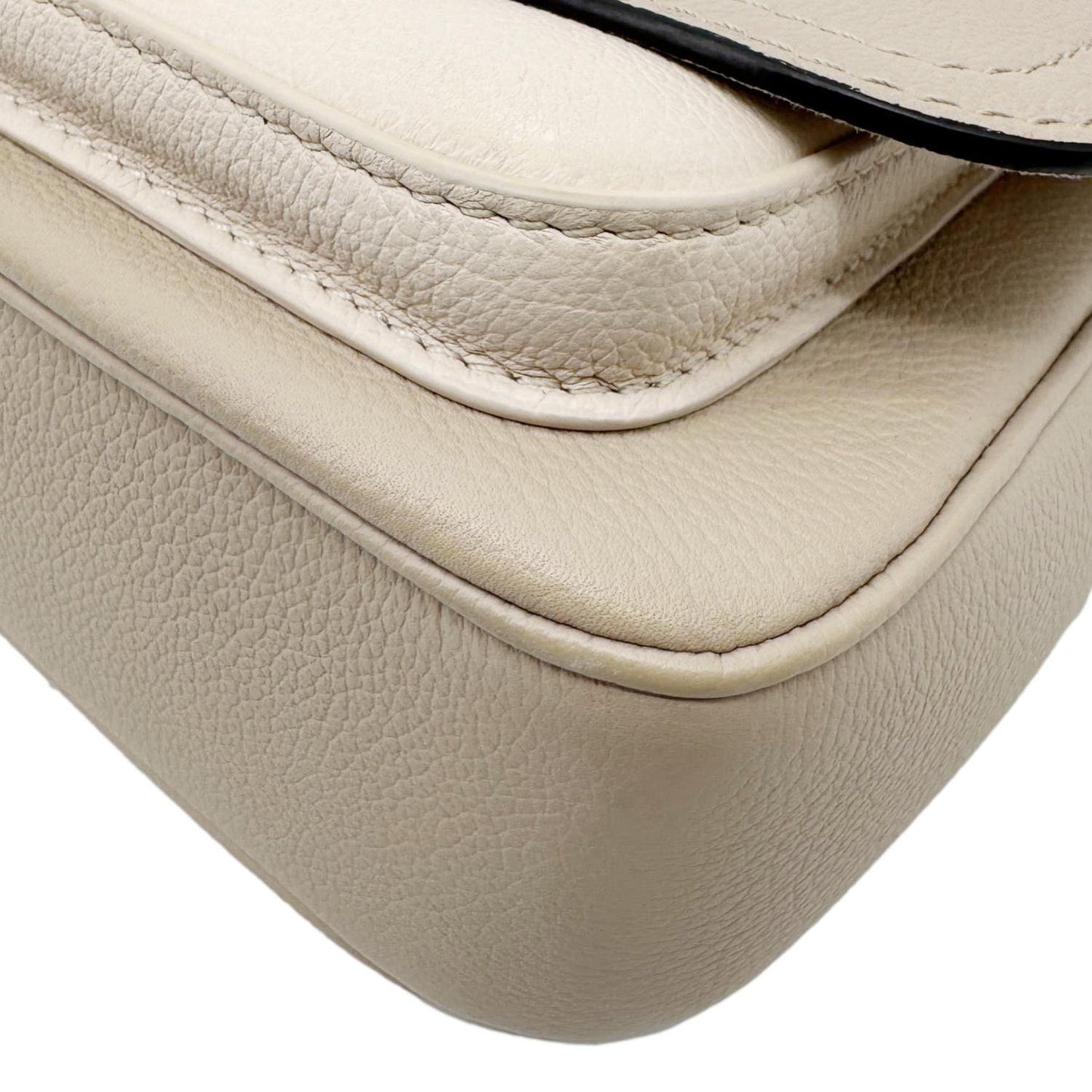 LOUIS VUITTON Lockme Tender Grained Calfskin Leather Shoulder Bag Greige